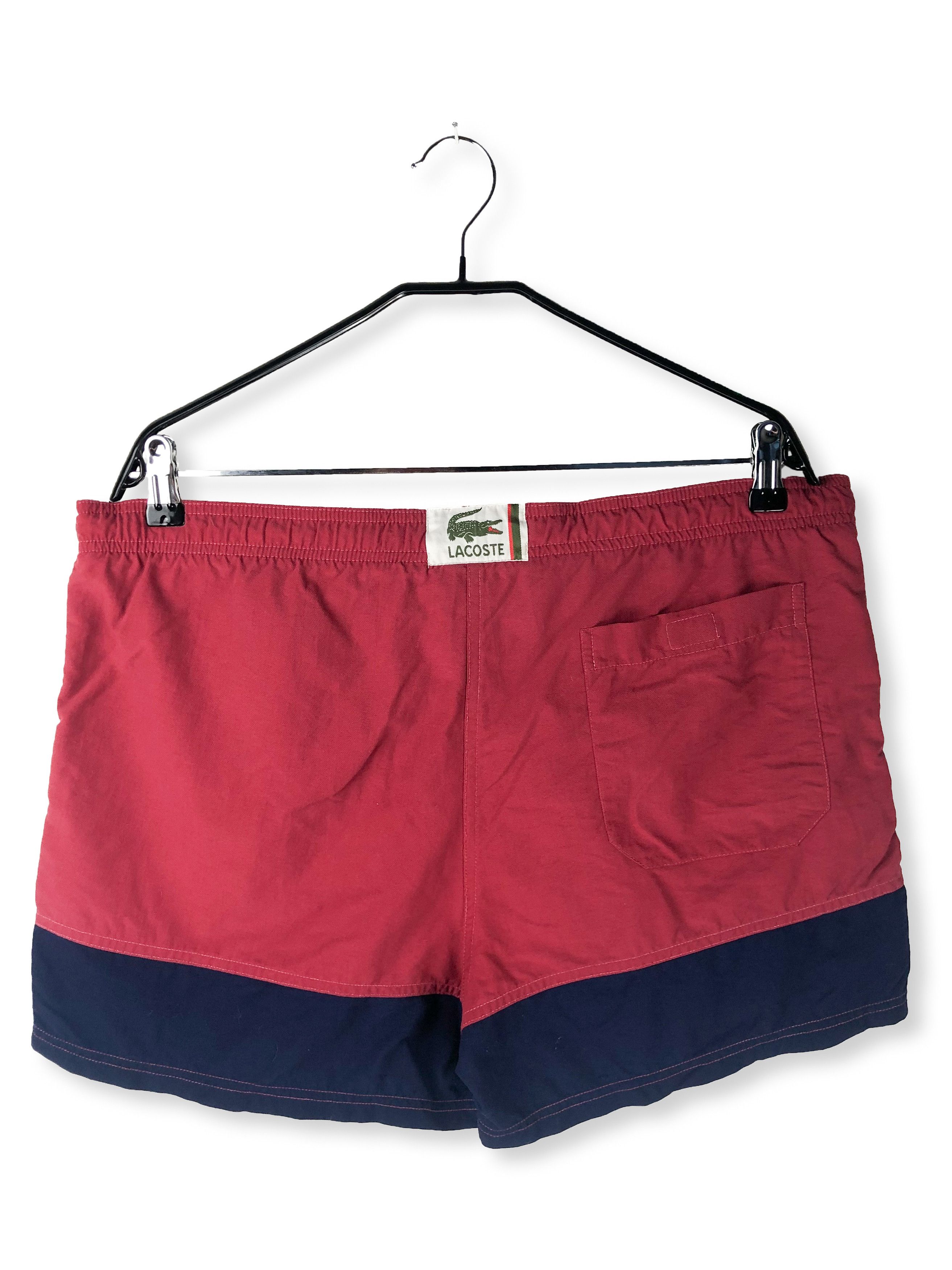 Lacoste 90s Vintage LACOSTE Red Swim Shorts M241 Size US 35 - 8 Thumbnail