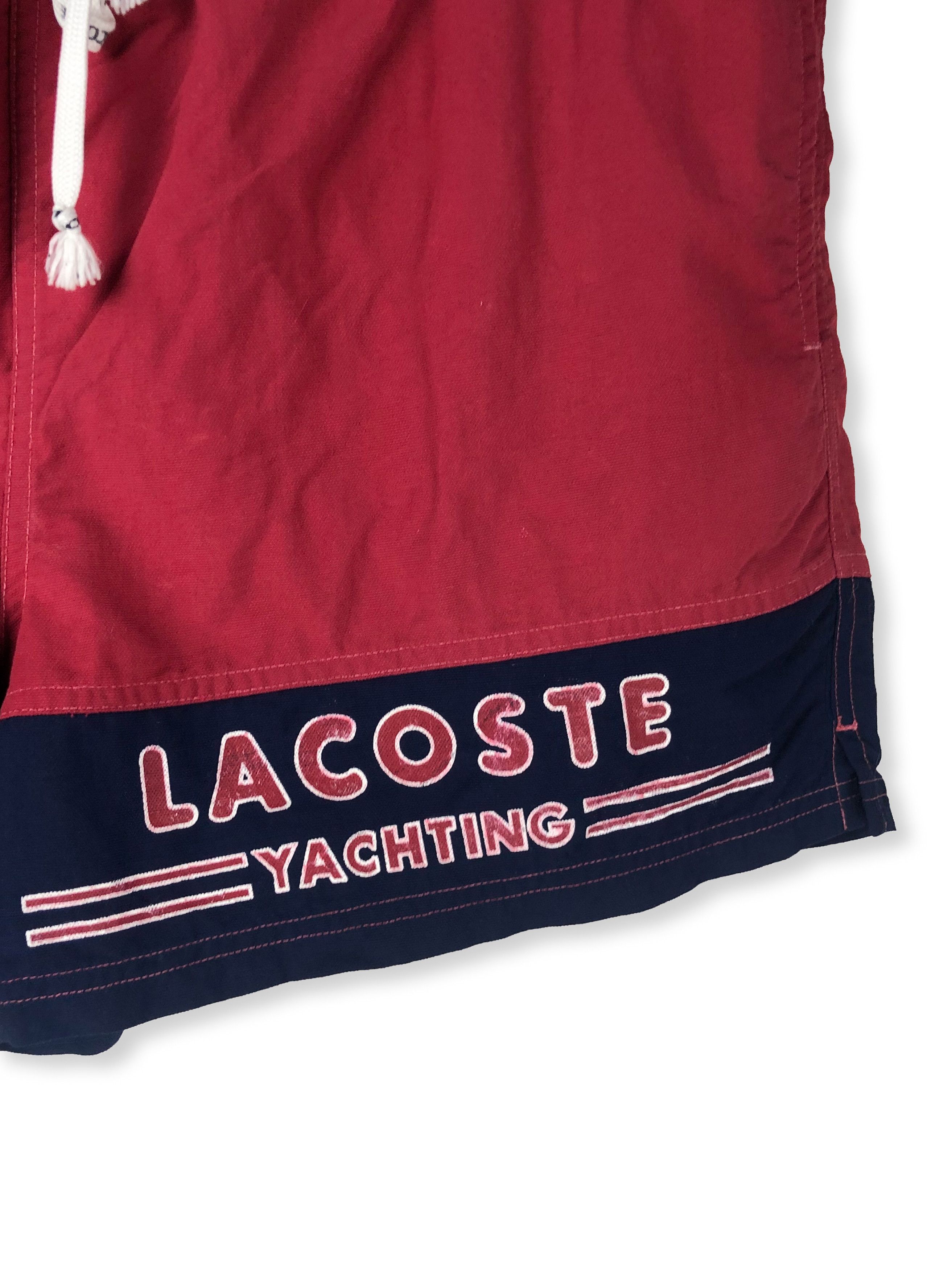 Lacoste 90s Vintage LACOSTE Red Swim Shorts M241 Size US 35 - 4 Thumbnail