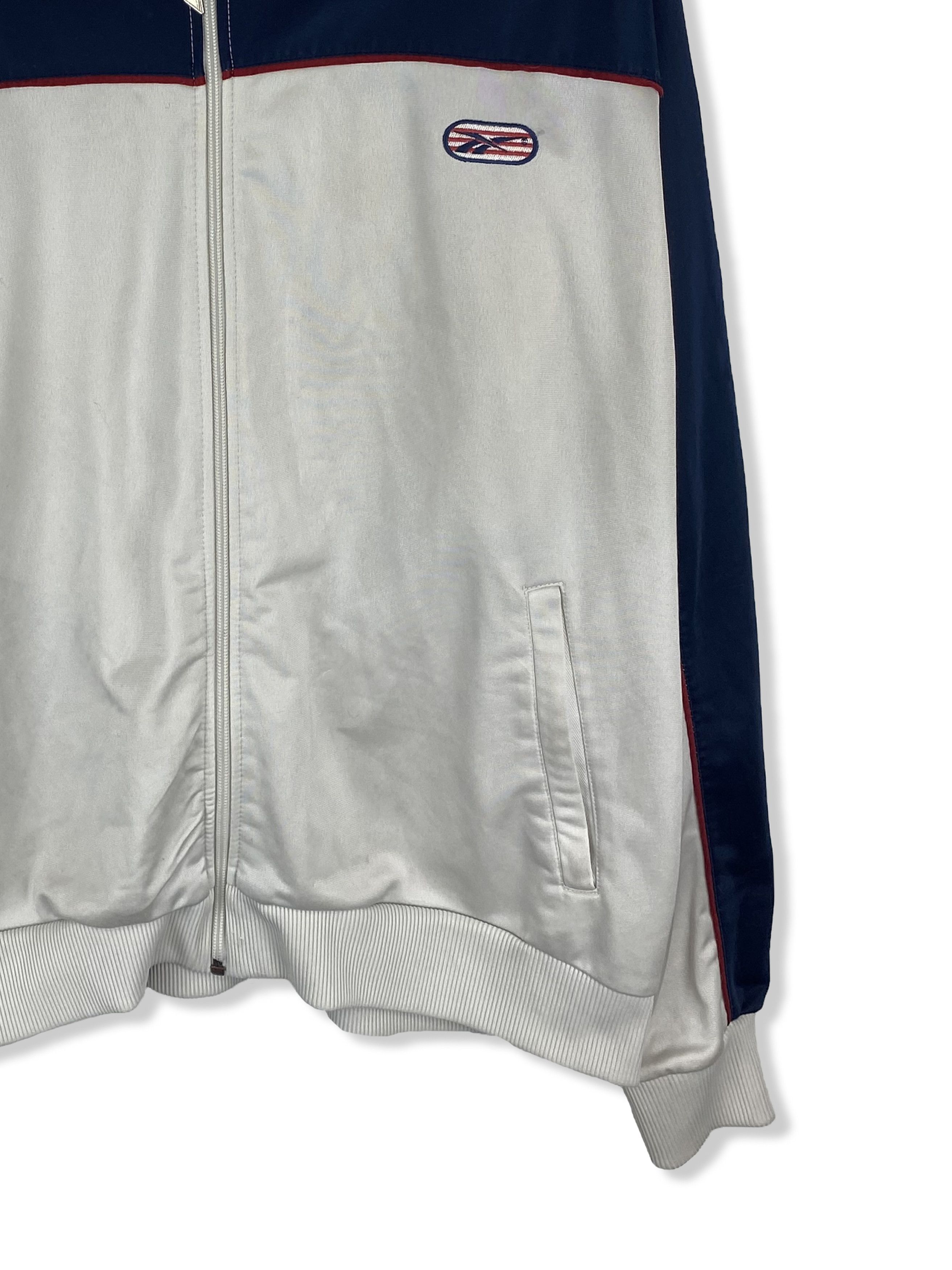 Reebok 90s Vintage REEBOK Navy-White Zip Track Top M316 Size US XL / EU 56 / 4 - 2 Thumbnail
