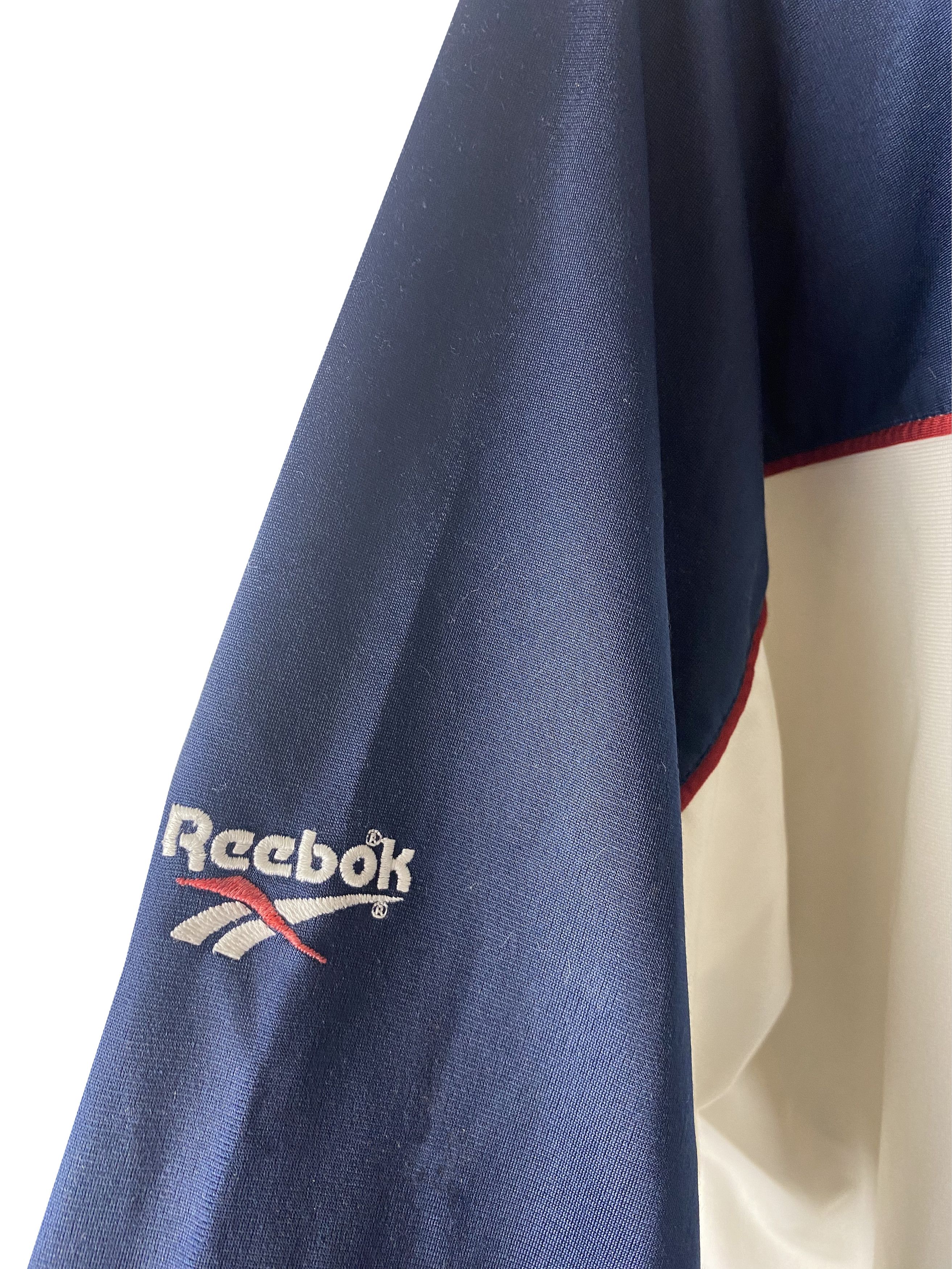 Reebok 90s Vintage REEBOK Navy-White Zip Track Top M316 Size US XL / EU 56 / 4 - 5 Thumbnail