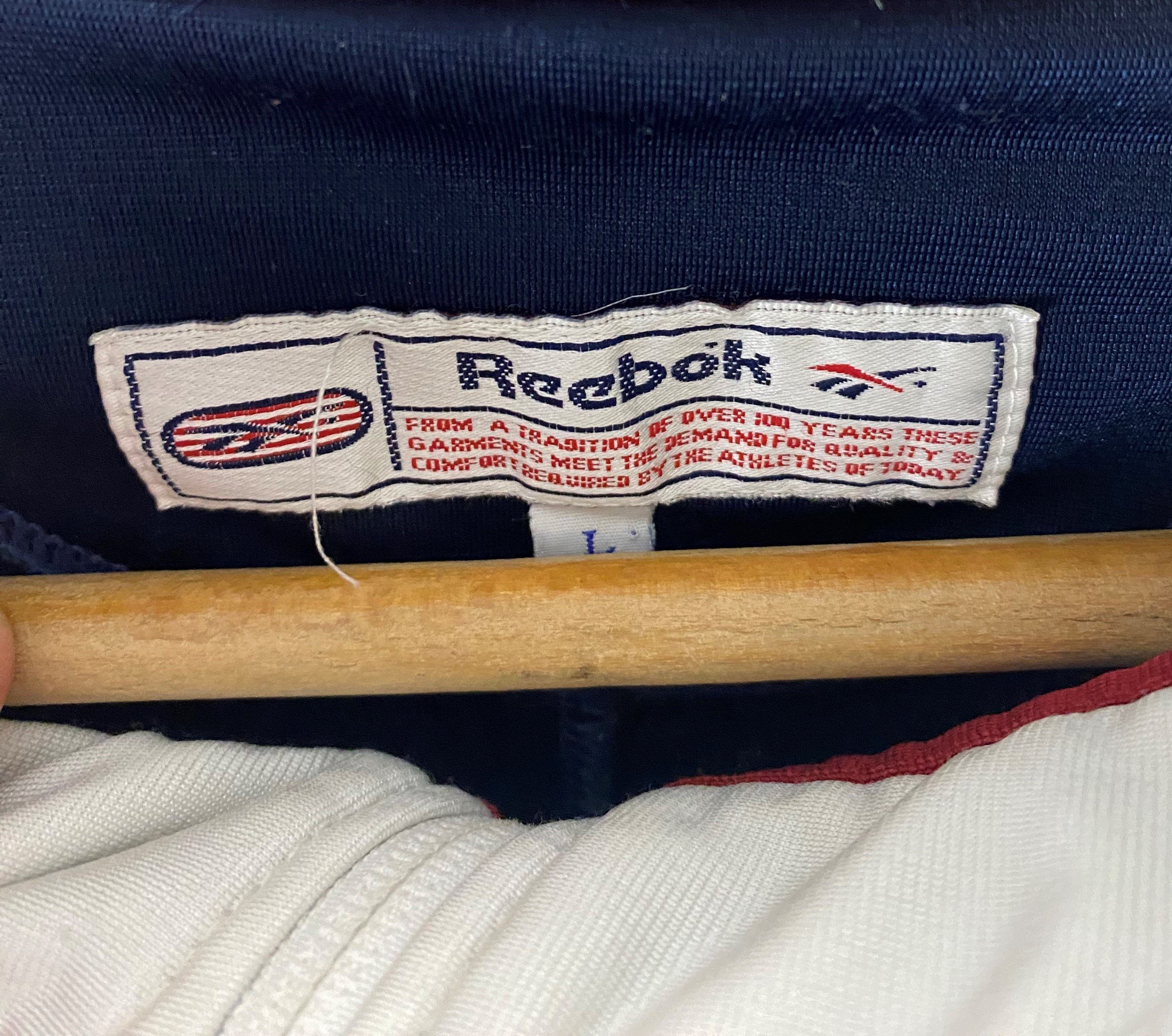 Reebok 90s Vintage REEBOK Navy-White Zip Track Top M316 Size US XL / EU 56 / 4 - 8 Thumbnail