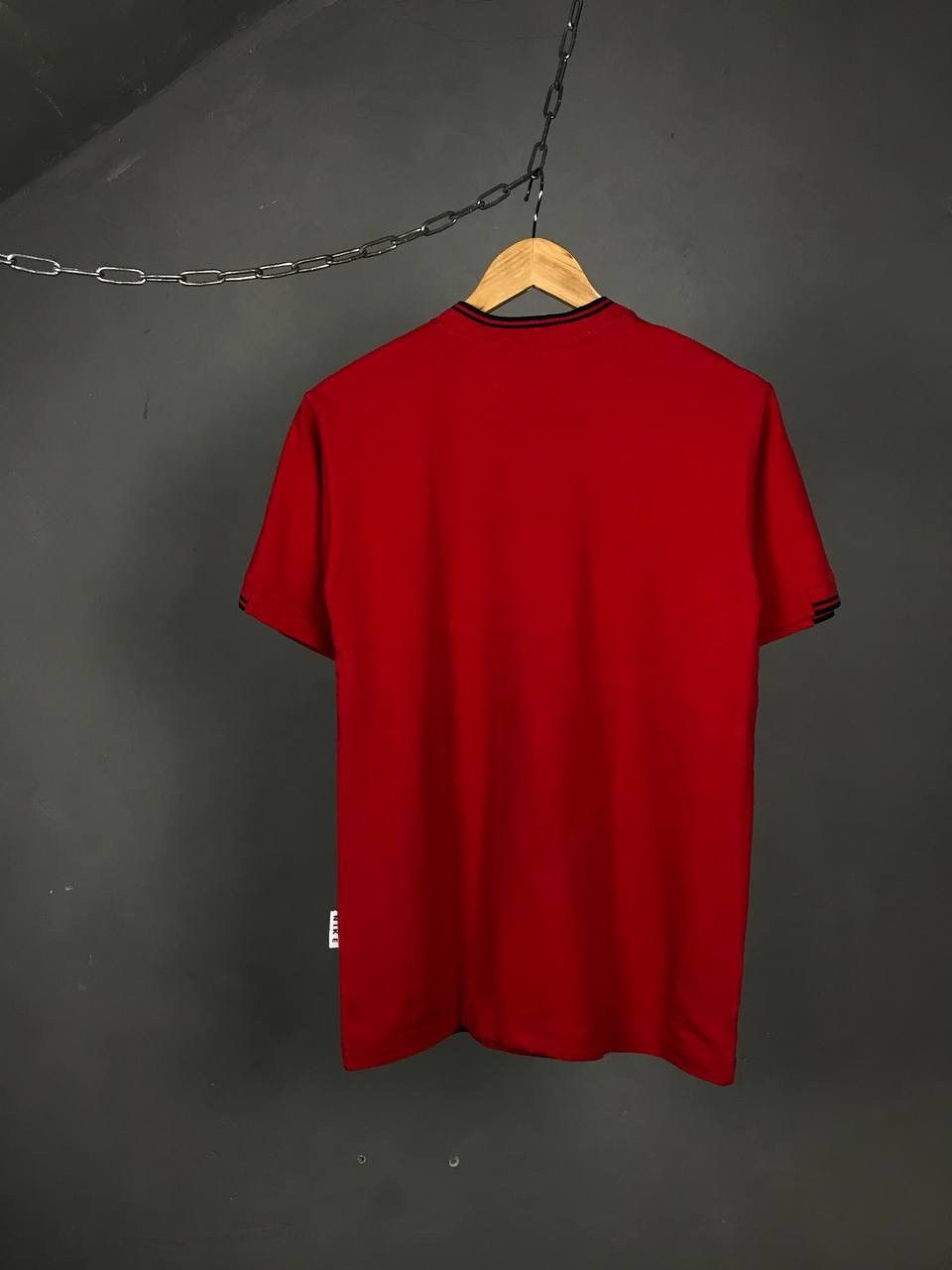 Nike × Vintage Nike swoosh streetwear vintage red tee Size US S / EU 44-46 / 1 - 6 Thumbnail