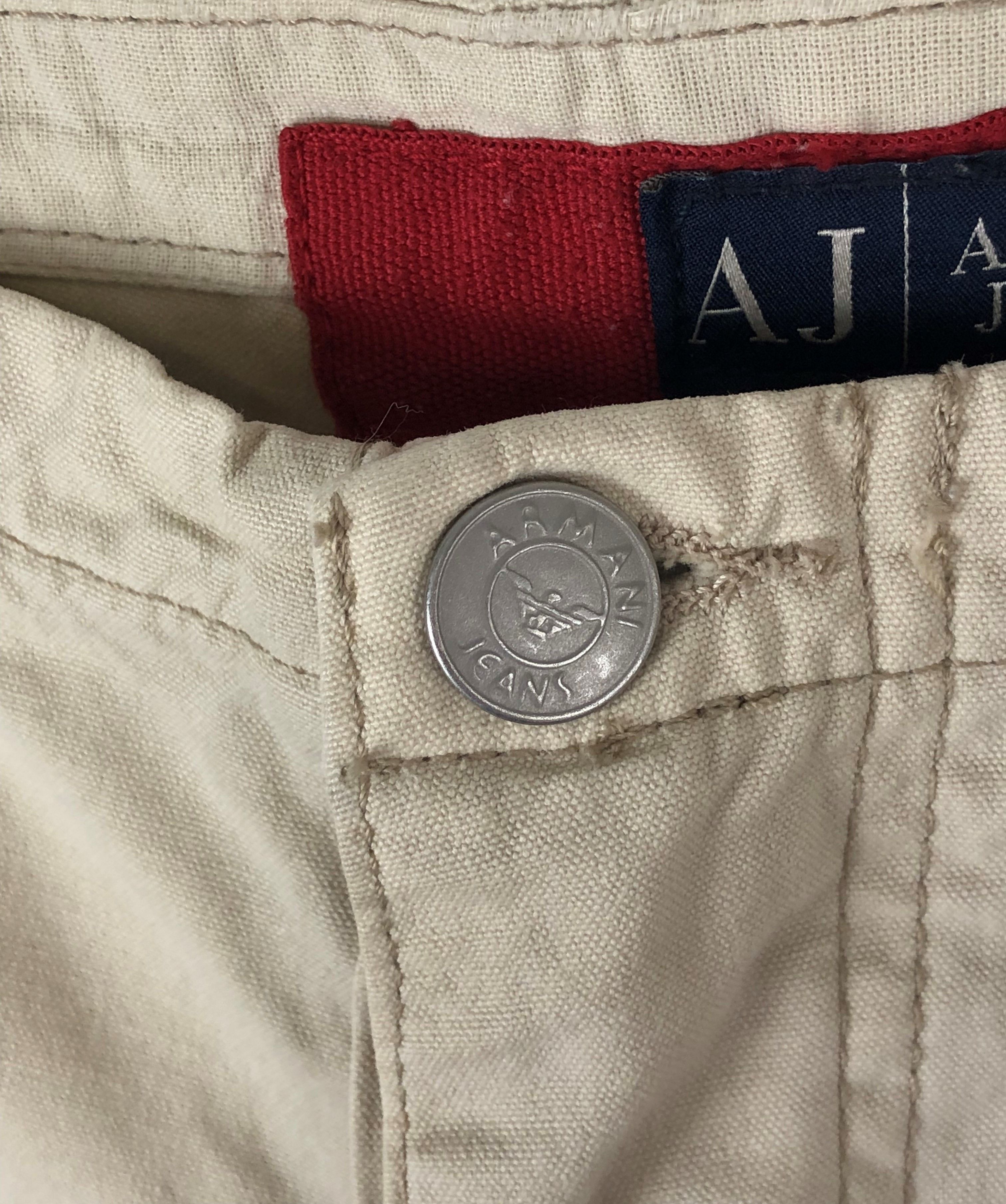 Armani 00s Vintage ARMANI JEANS Beige Cargo Pants M127 Size US 31 - 5 Thumbnail