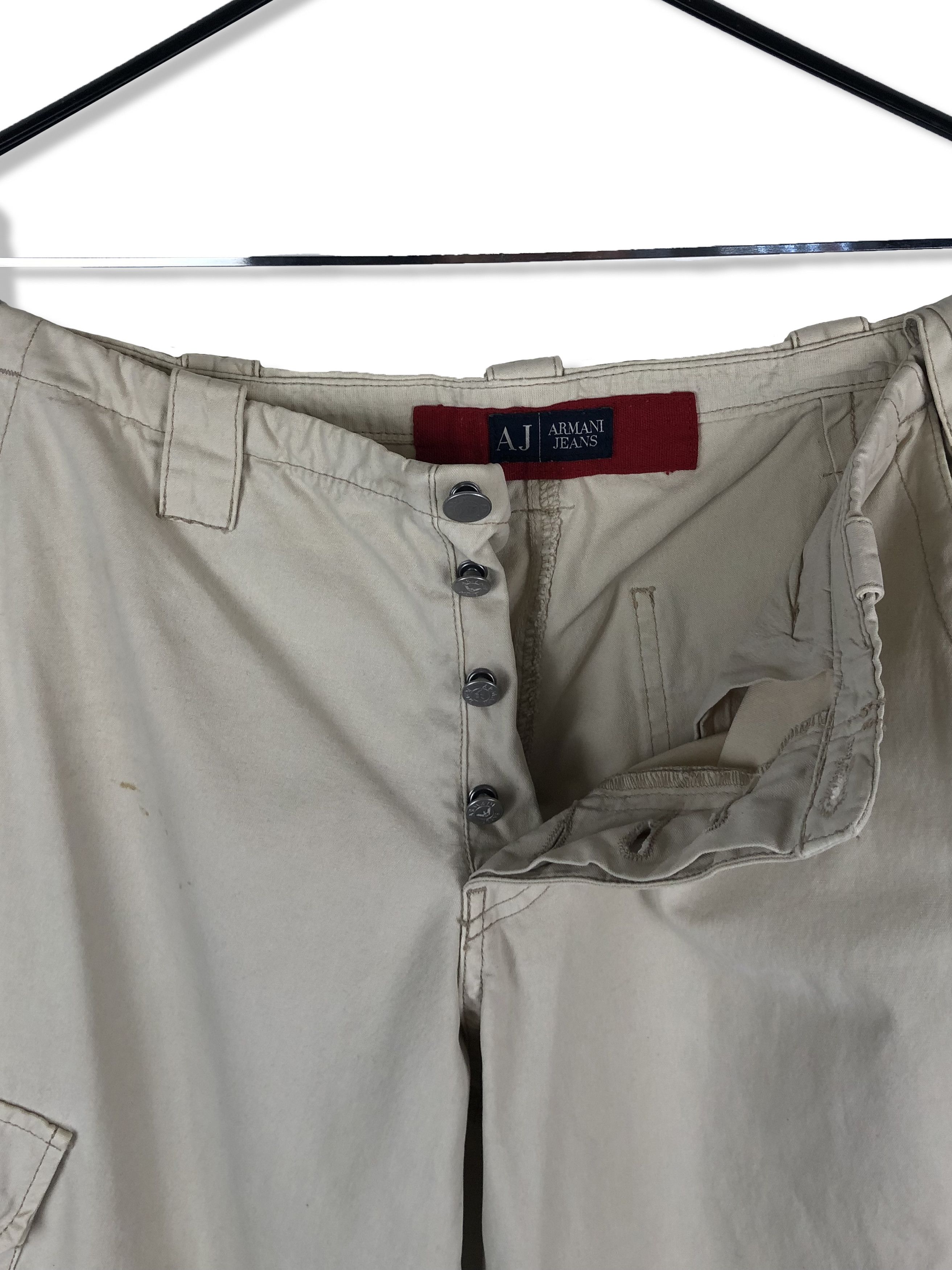 Armani 00s Vintage ARMANI JEANS Beige Cargo Pants M127 Size US 31 - 7 Thumbnail