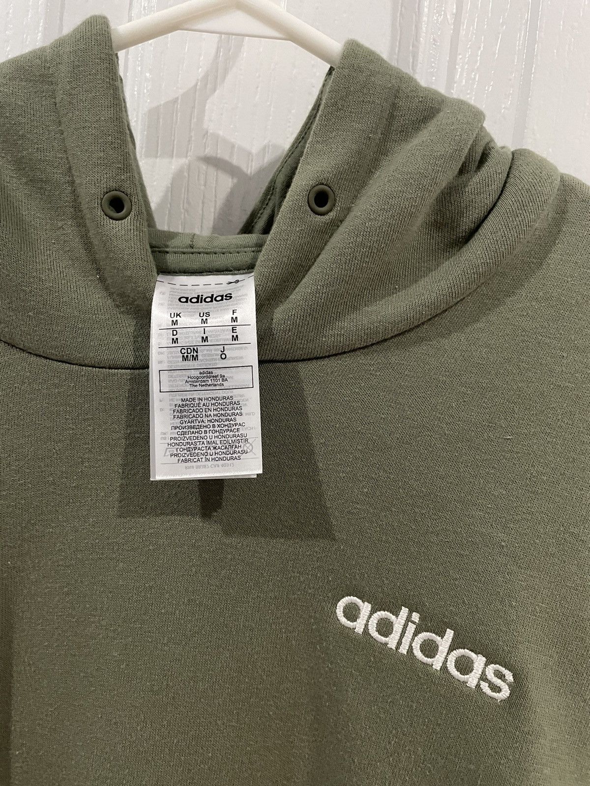 Adidas × Vintage Vintage Adidas Essential Hoodie Sage Green Size US M / EU 48-50 / 2 - 3 Thumbnail