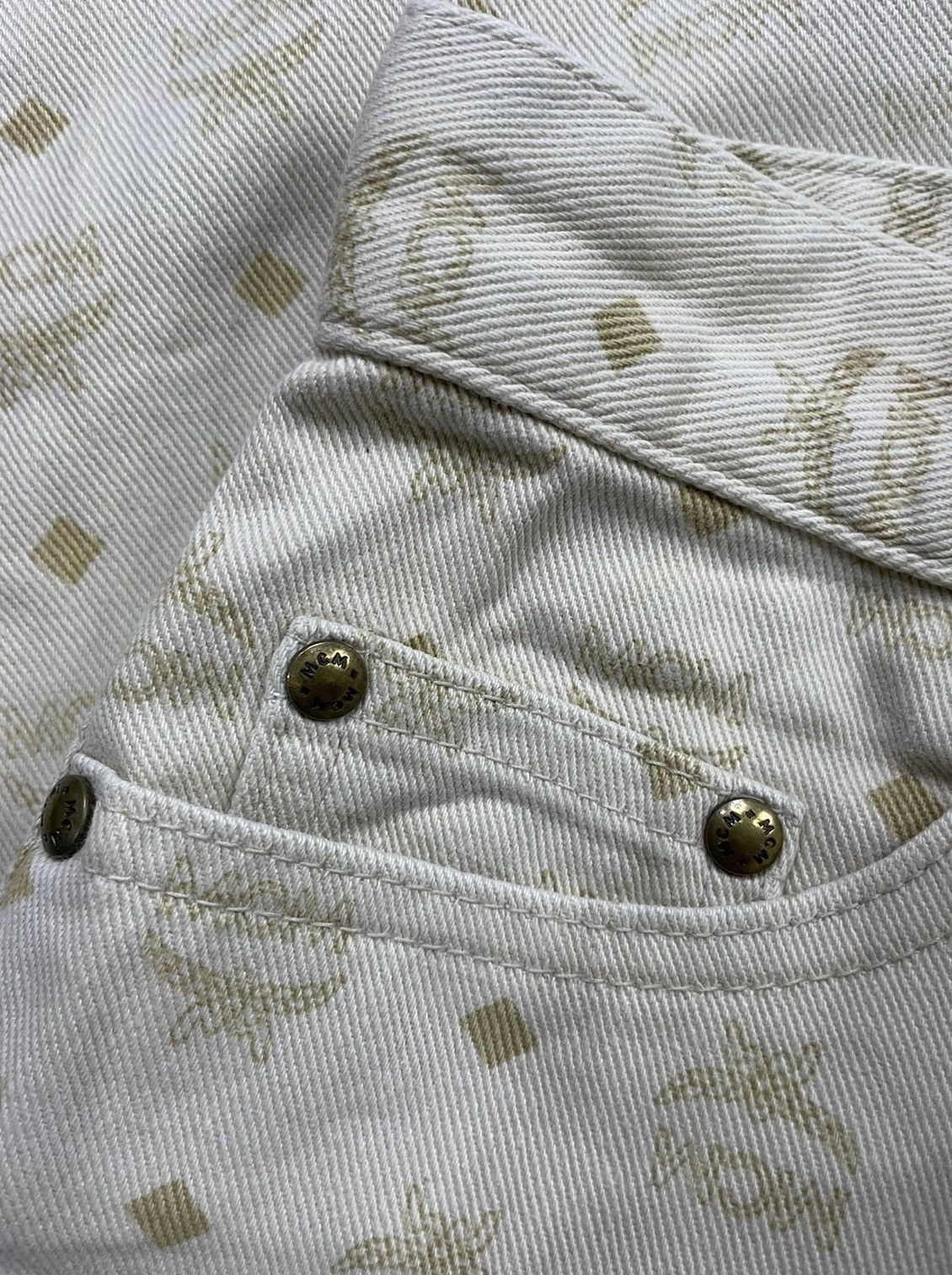 Designer MCM Vintage Rare Monogram Denim Size US 26 / EU 42 - 14 Thumbnail