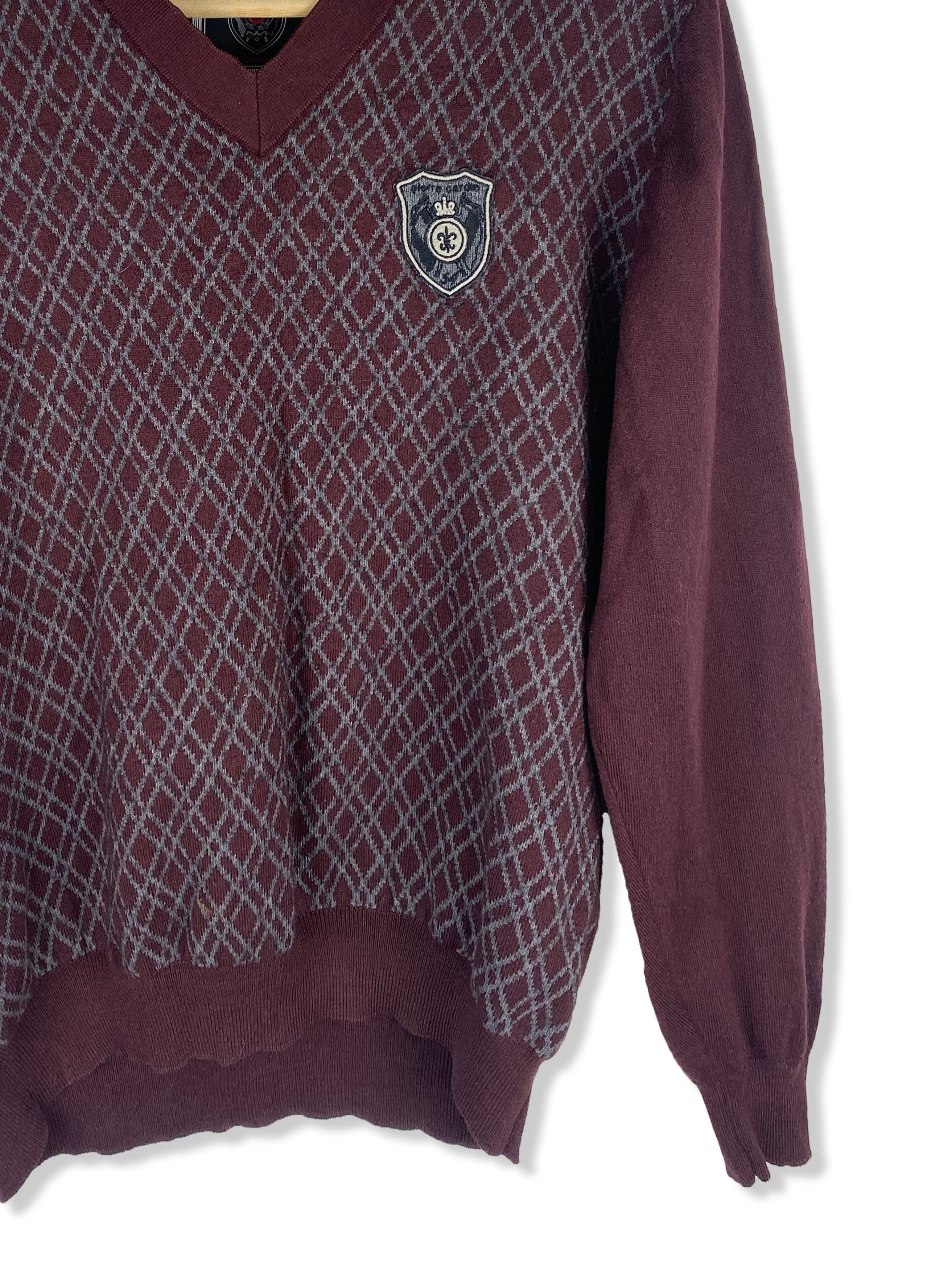 Pierre Cardin Vintage PIERRE CARDIN Purple V-Neck Sweater M300 Size US M / EU 48-50 / 2 - 2 Thumbnail