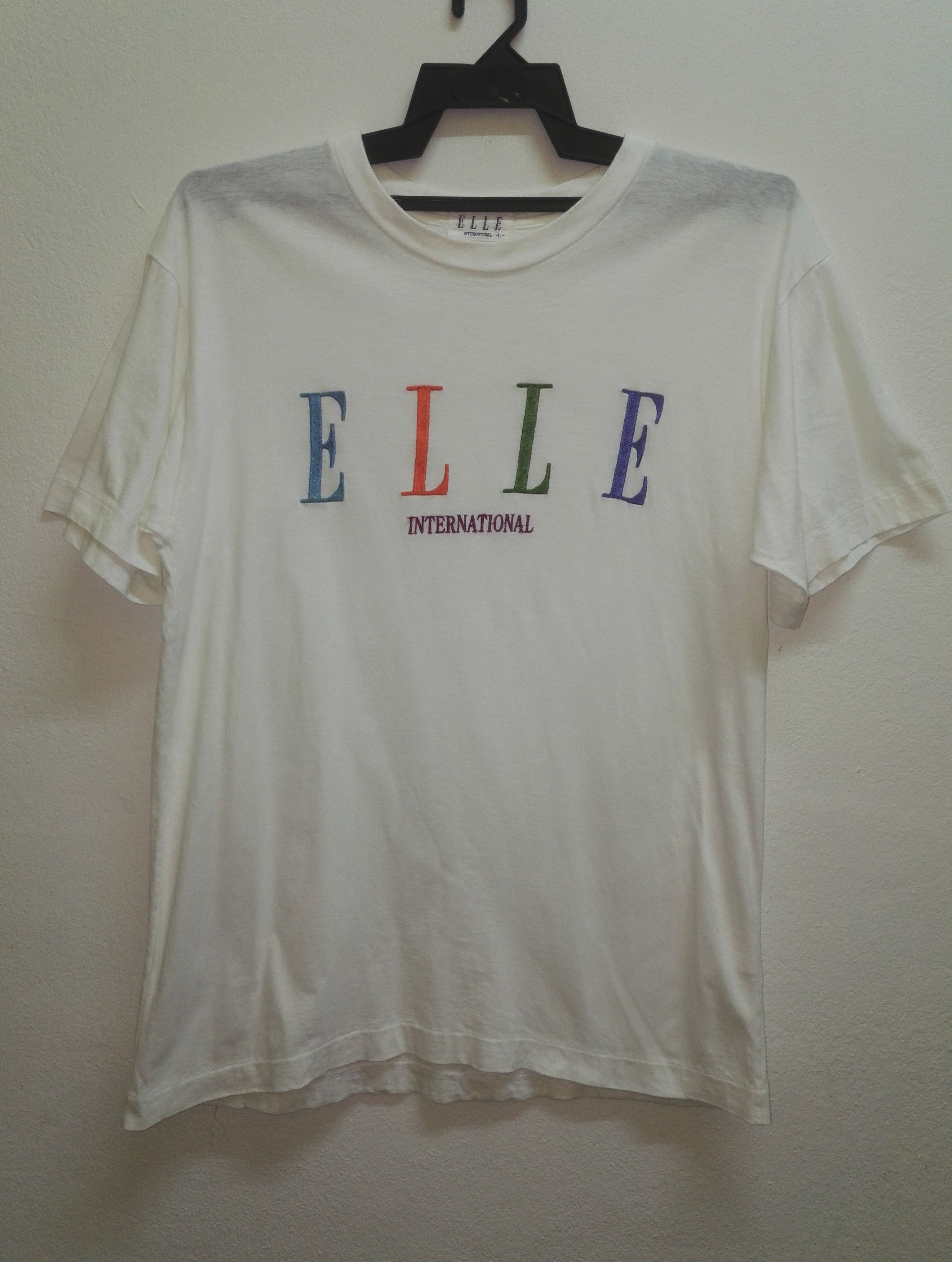 Japanese Brand Vintage ELLE International Embroidered Big Logo (c34) Size US L / EU 52-54 / 3 - 1 Thumbnail