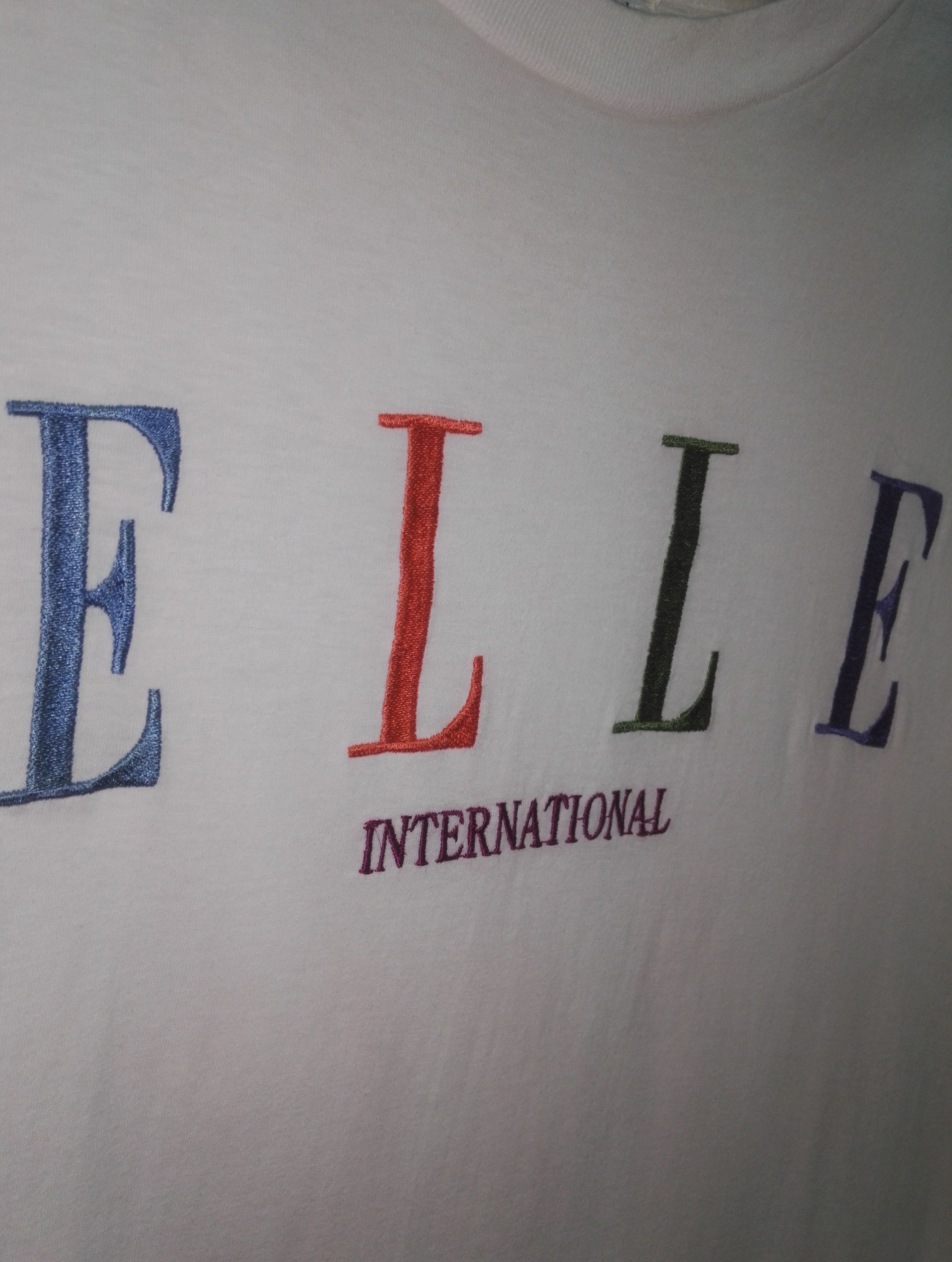 Japanese Brand Vintage ELLE International Embroidered Big Logo (c34) Size US L / EU 52-54 / 3 - 2 Thumbnail