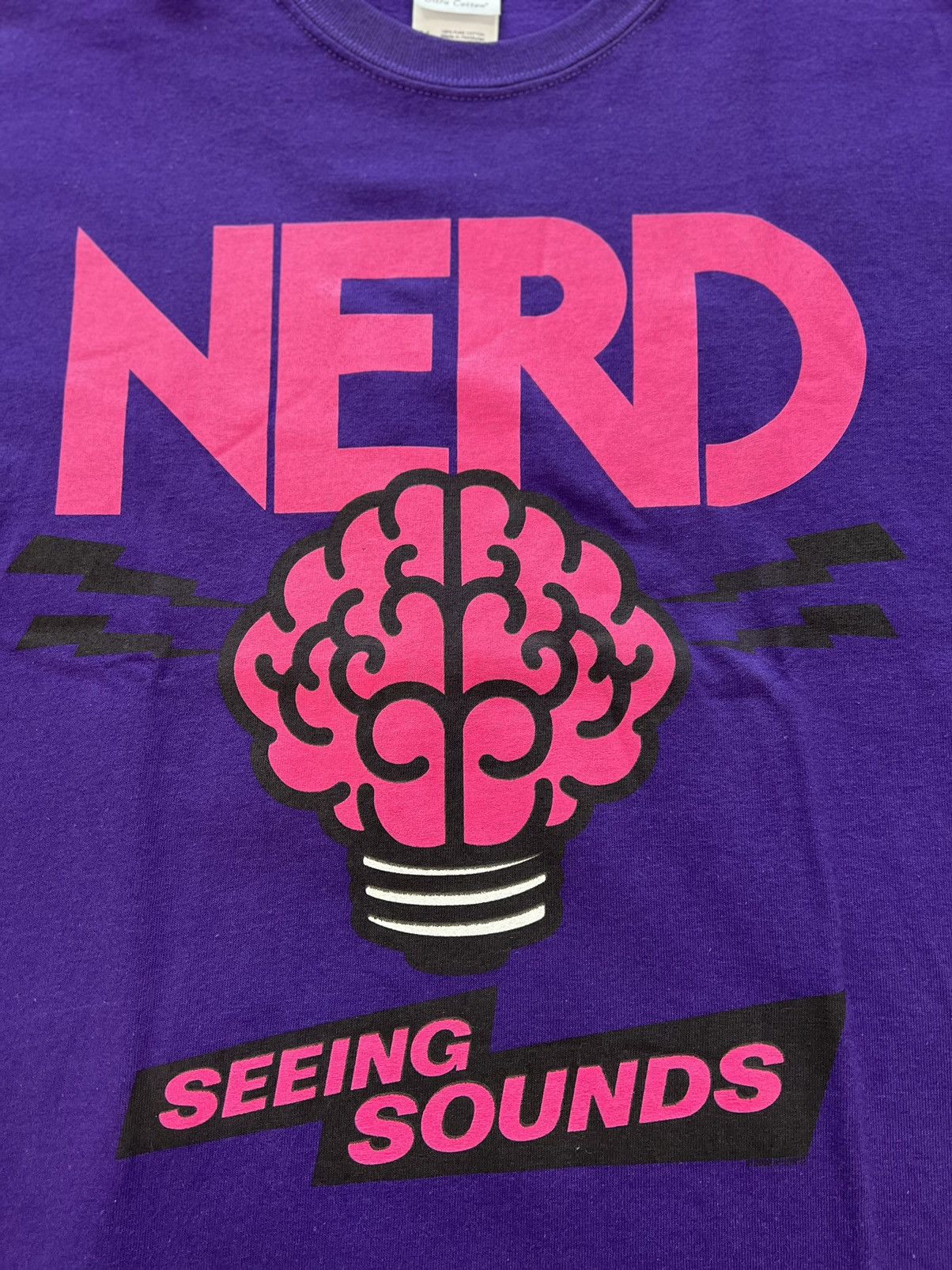 image of Pharrell Nerd “Seeing Sounds” Album Tour Merch in Purple, Men's (Size Medium)
