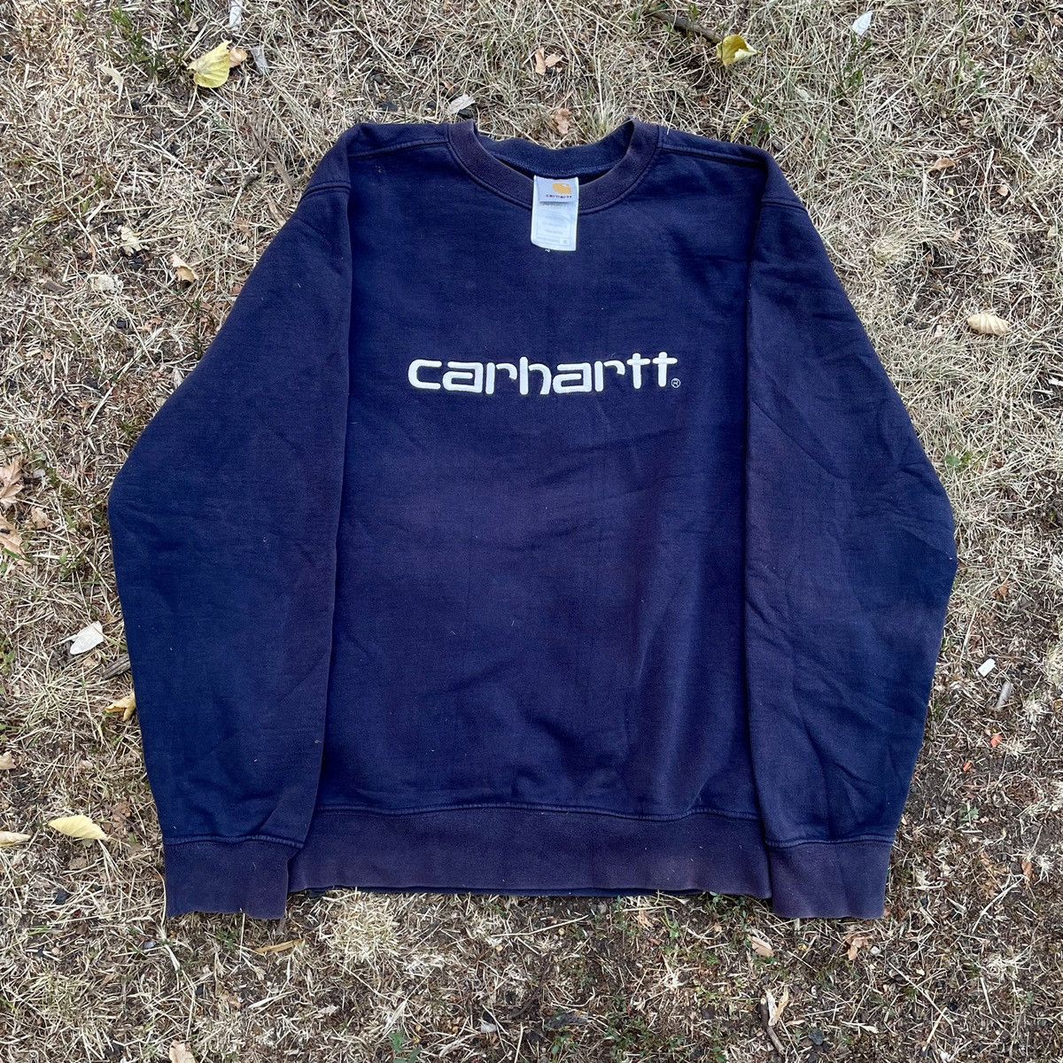 Vintage Vintage 90s Carhartt Faded Embroidered Logo Crewneck Streetw Size US M / EU 48-50 / 2 - 1 Thumbnail
