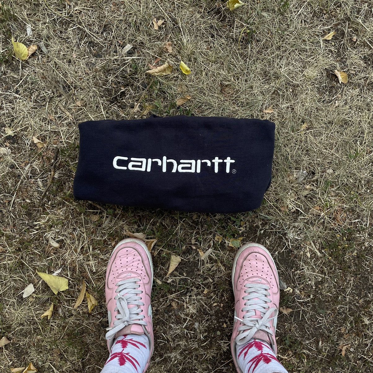 Vintage Vintage 90s Carhartt Faded Embroidered Logo Crewneck Streetw Size US M / EU 48-50 / 2 - 6 Thumbnail