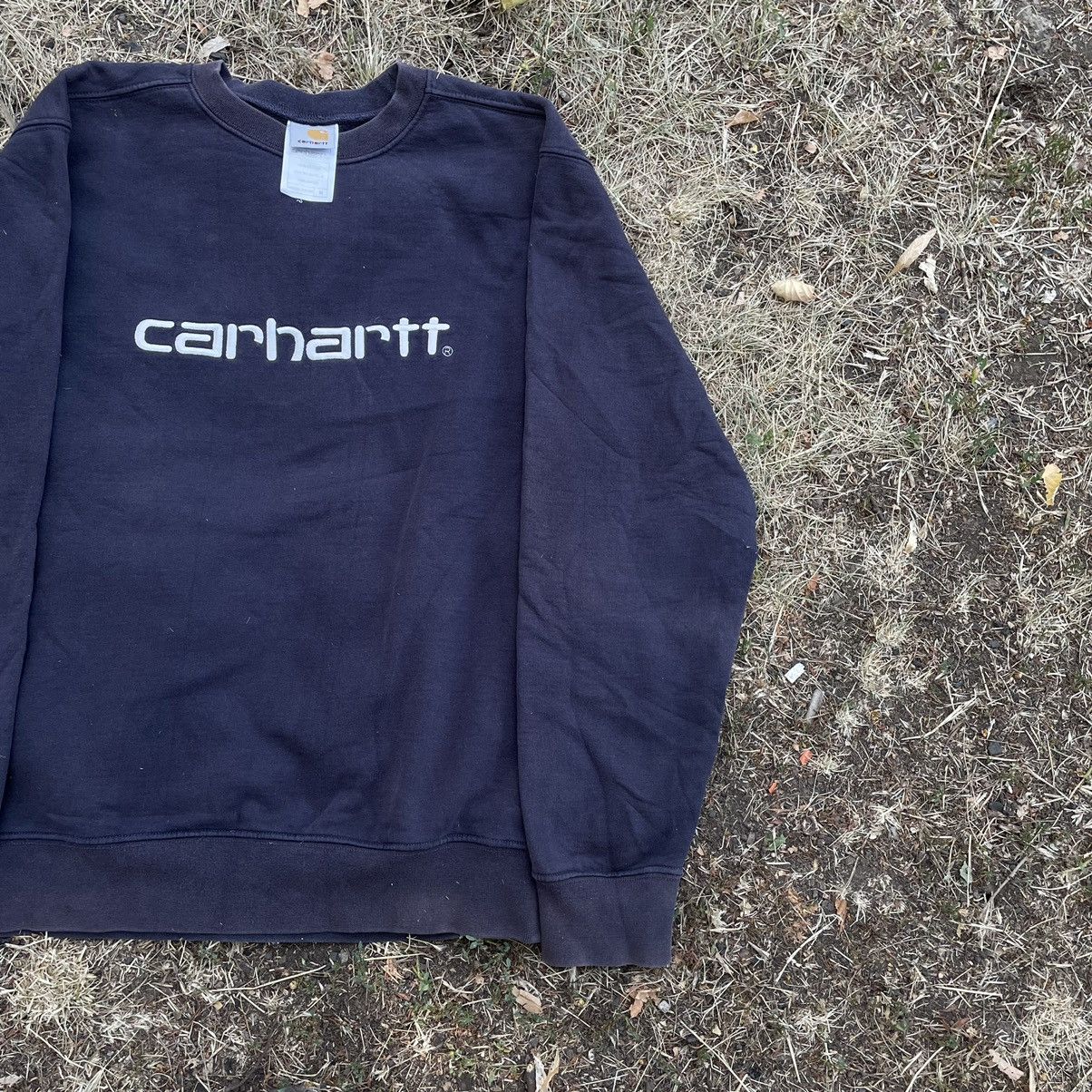 Vintage Vintage 90s Carhartt Faded Embroidered Logo Crewneck Streetw Size US M / EU 48-50 / 2 - 2 Thumbnail