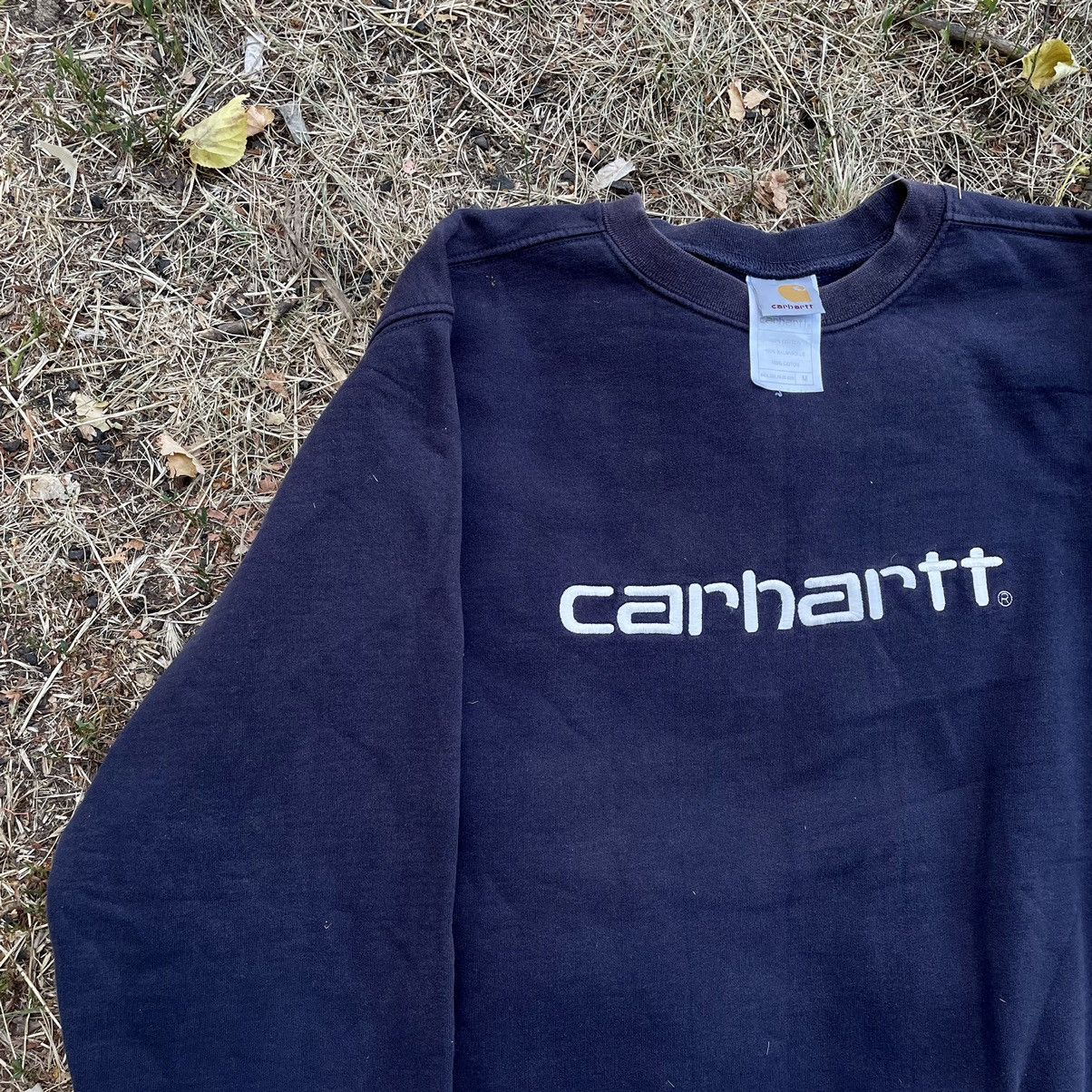 Vintage Vintage 90s Carhartt Faded Embroidered Logo Crewneck Streetw Size US M / EU 48-50 / 2 - 4 Thumbnail