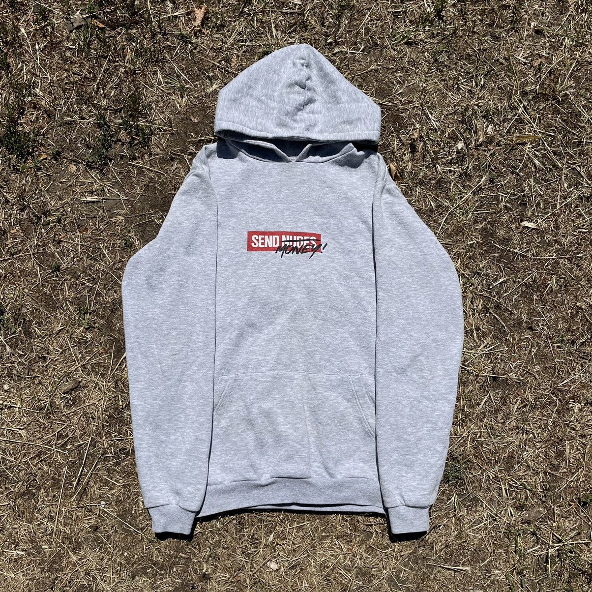 Vintage Vintage 90s Send Nudes Graphic Hoodie Oversized Grey Drip M Size US M / EU 48-50 / 2 - 1 Thumbnail