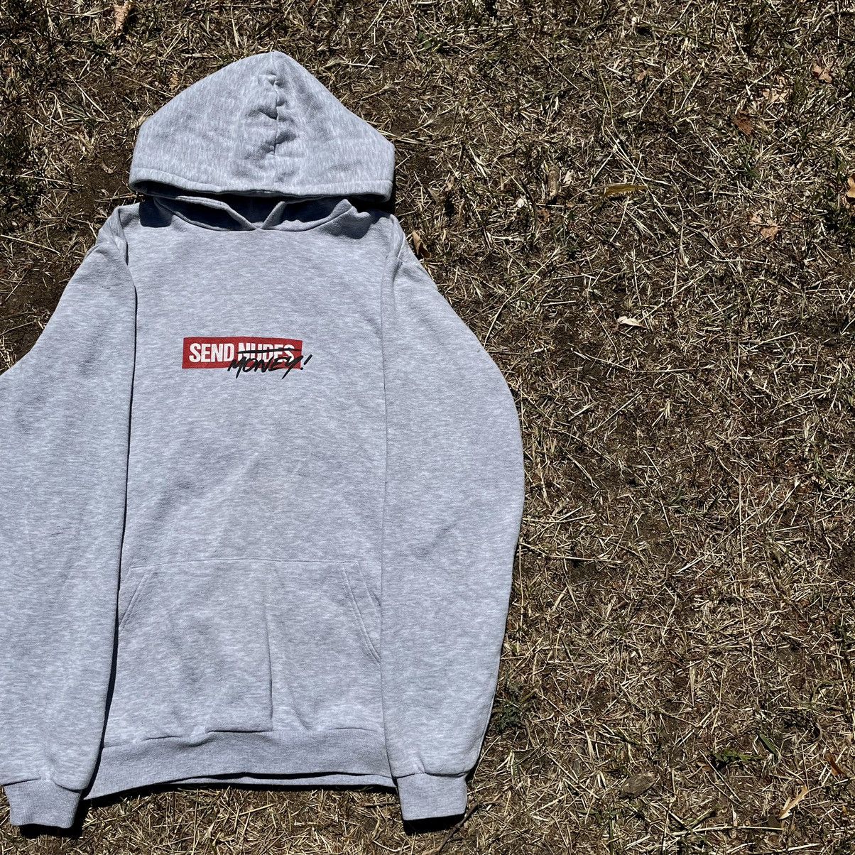 Vintage Vintage 90s Send Nudes Graphic Hoodie Oversized Grey Drip M Size US M / EU 48-50 / 2 - 2 Thumbnail