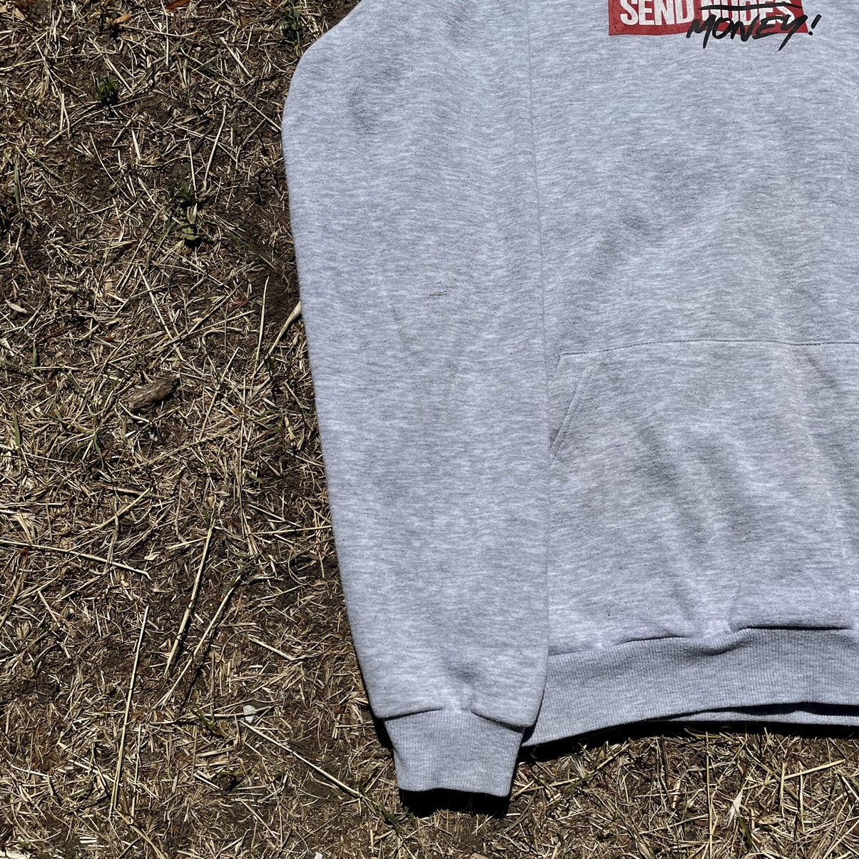 Vintage Vintage 90s Send Nudes Graphic Hoodie Oversized Grey Drip M Size US M / EU 48-50 / 2 - 3 Thumbnail