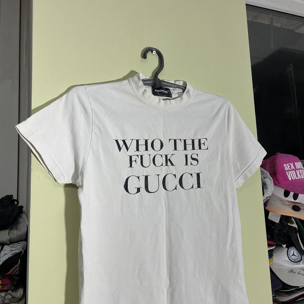 Vintage Vintage 90s Gucci Graphic Tee Streetwear Humor White Faded S Size US S / EU 44-46 / 1 - 5 Thumbnail