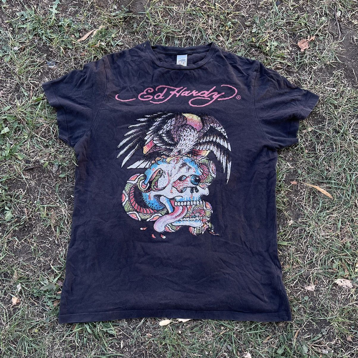 Ed Hardy Vintage Y2K Ed Hardy Sun Faded Tee Art Band Rock Streetwear Size US M / EU 48-50 / 2 - 1 Thumbnail