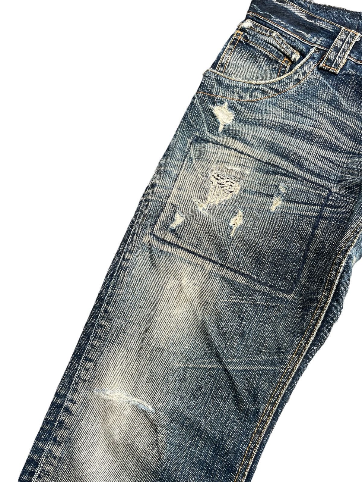Japanese Brand Flare Tete Homme Distresed Rework Denim Size US 33 - 6 Thumbnail