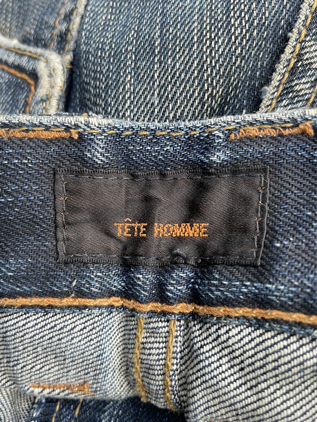 Japanese Brand Flare Tete Homme Distresed Rework Denim Size US 33 - 18 Thumbnail