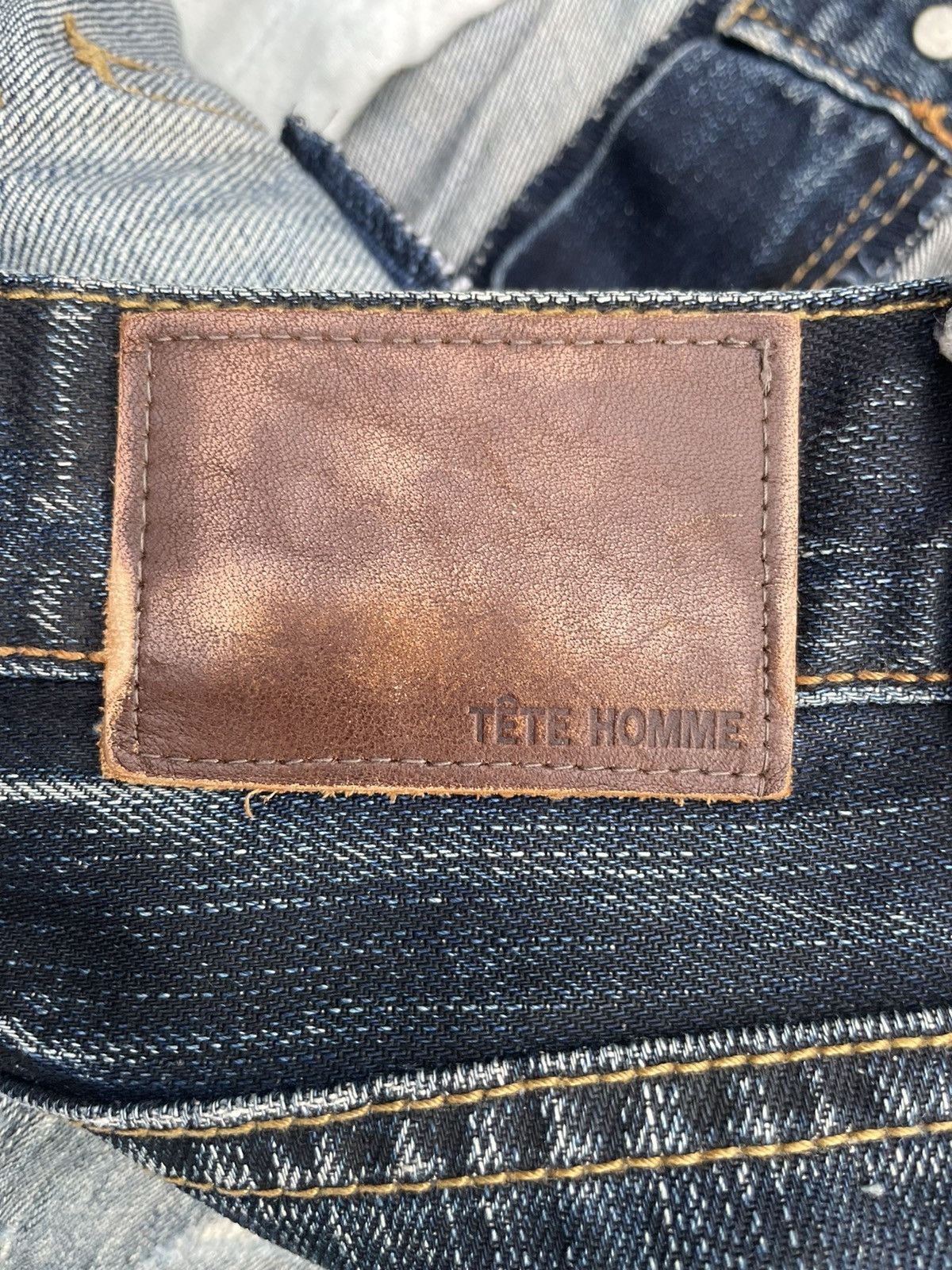 Japanese Brand Flare Tete Homme Distresed Rework Denim Size US 33 - 16 Thumbnail