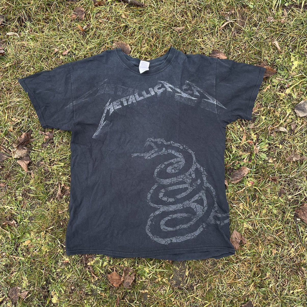 Vintage 90s Metallica Faded Black Graphic Band Tee Relaxed L