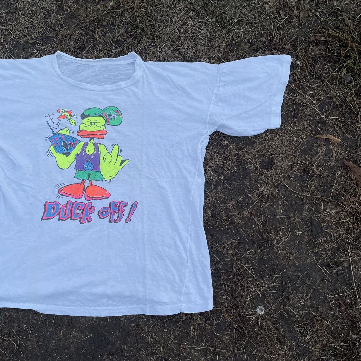 Vintage Vintage 90s Sun Faded Graphic Tee Duck Off Humor Skate L Size US L / EU 52-54 / 3 - 2 Thumbnail