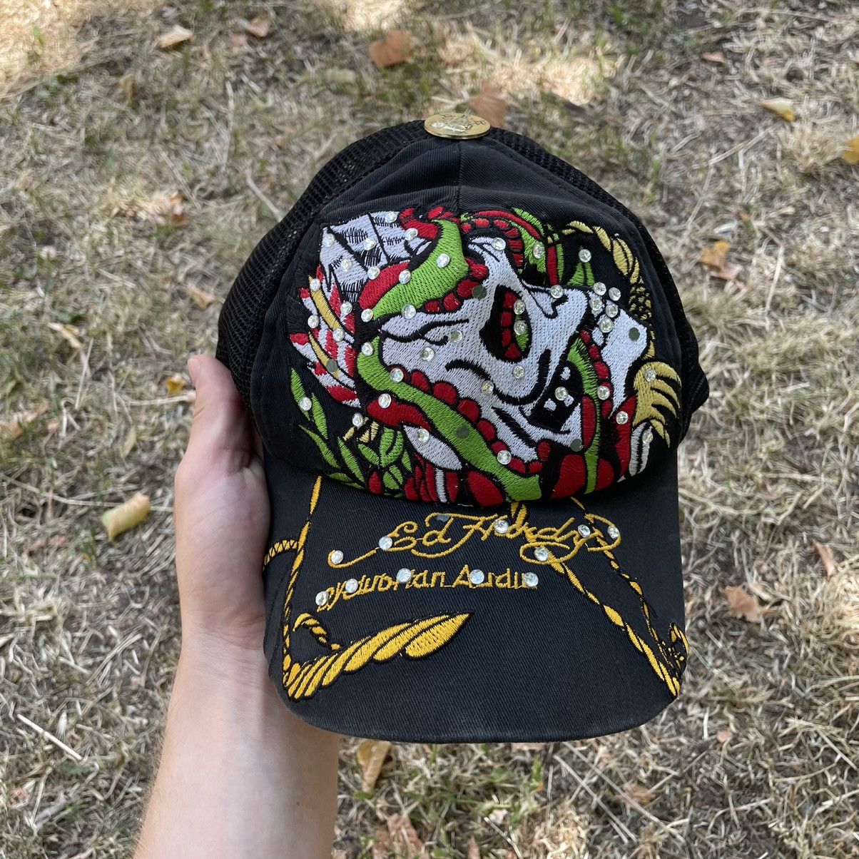 Vintage Vintage Y2K Ed Hardy Skull Graphic Snapback Hat Streetwear O Size ONE SIZE - 5 Thumbnail