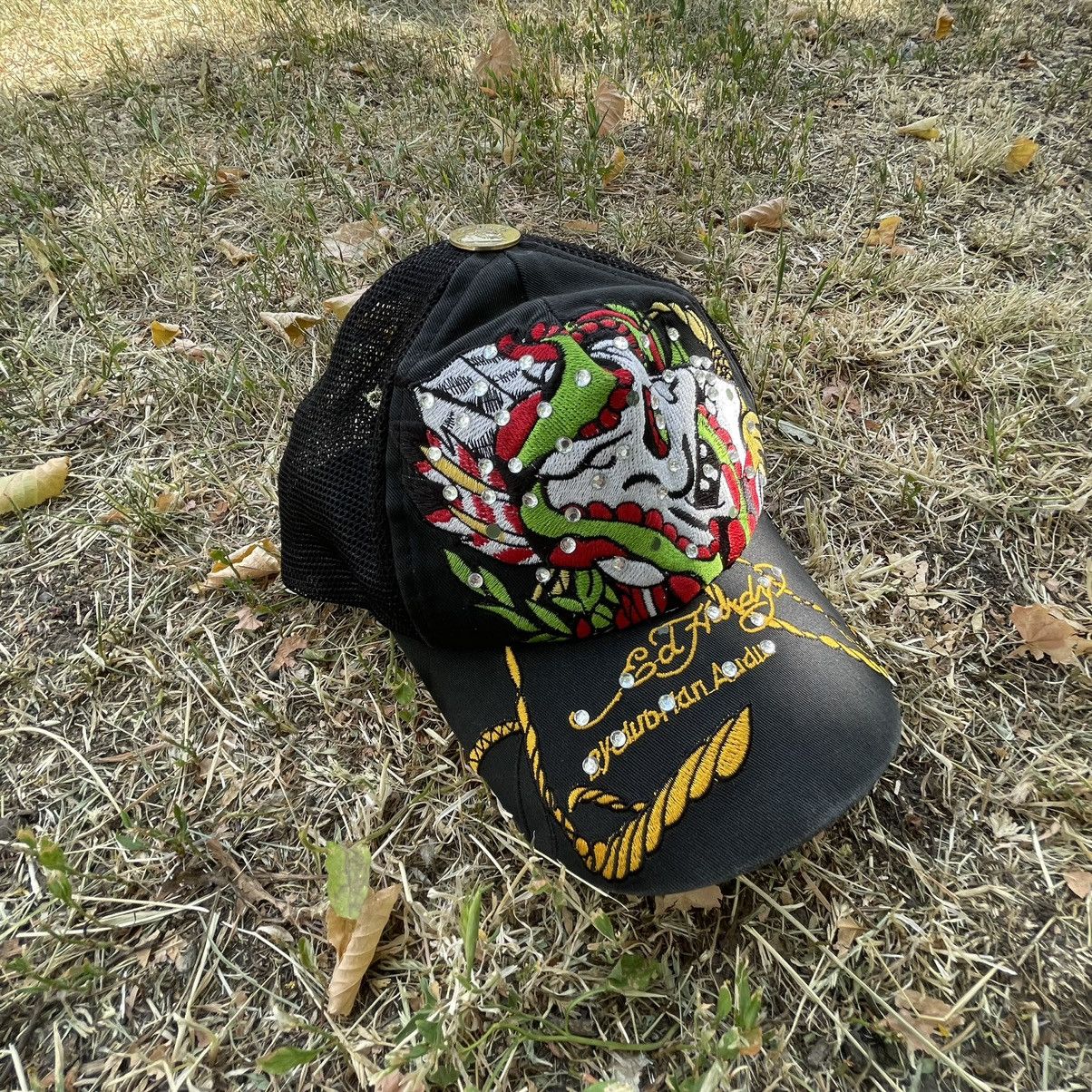 Vintage Vintage Y2K Ed Hardy Skull Graphic Snapback Hat Streetwear O Size ONE SIZE - 2 Thumbnail