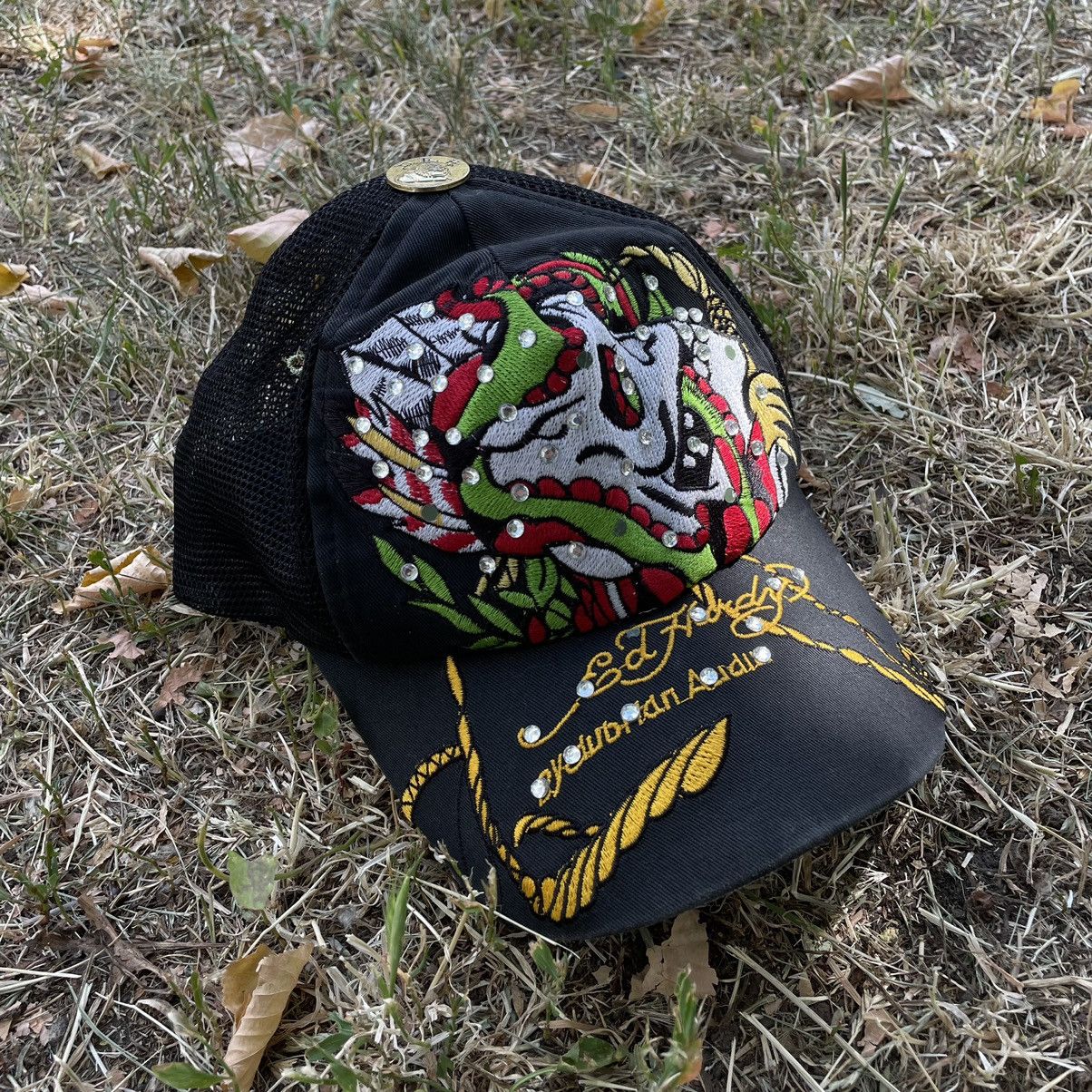 Vintage Vintage Y2K Ed Hardy Skull Graphic Snapback Hat Streetwear O Size ONE SIZE - 3 Thumbnail