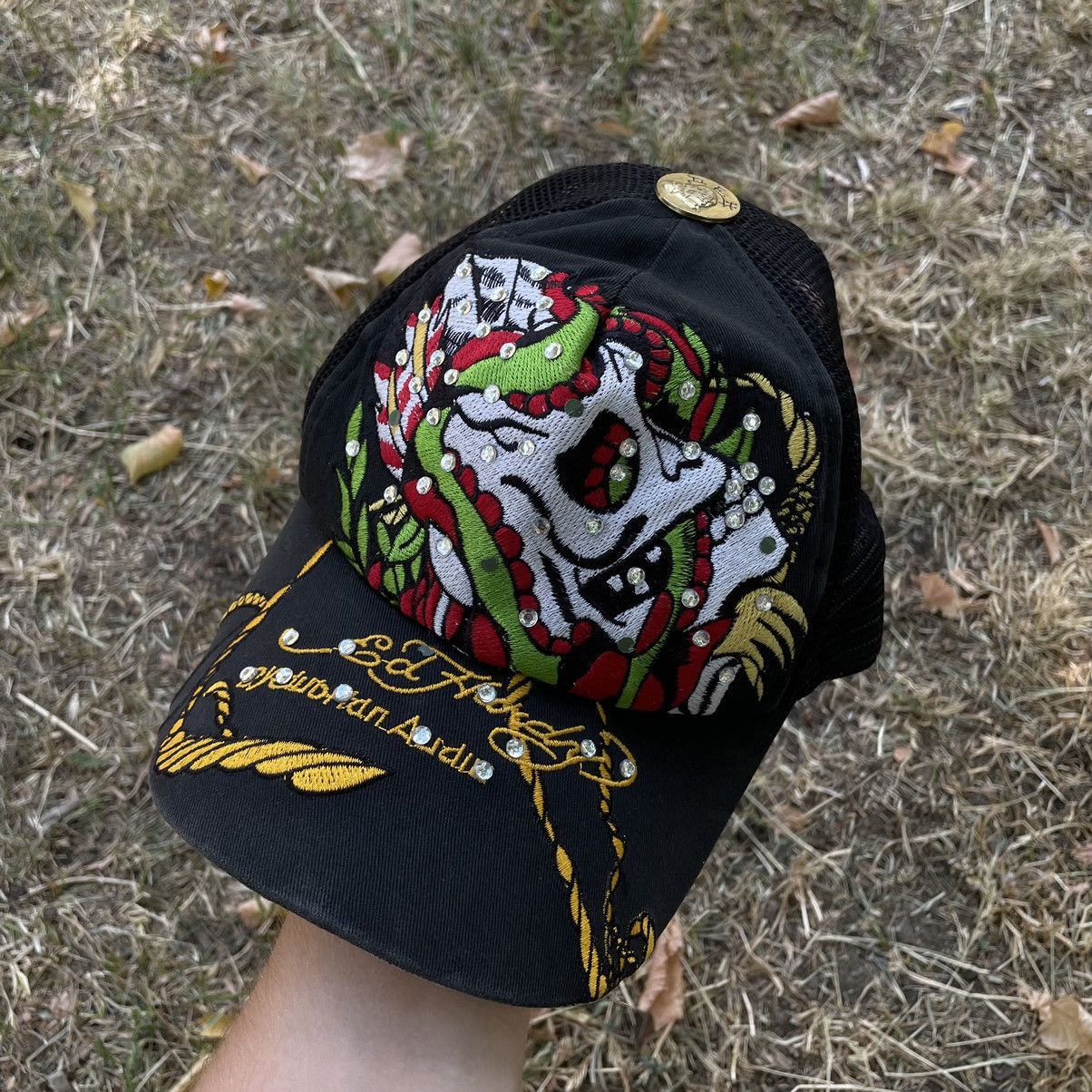 Vintage Vintage Y2K Ed Hardy Skull Graphic Snapback Hat Streetwear O Size ONE SIZE - 6 Thumbnail