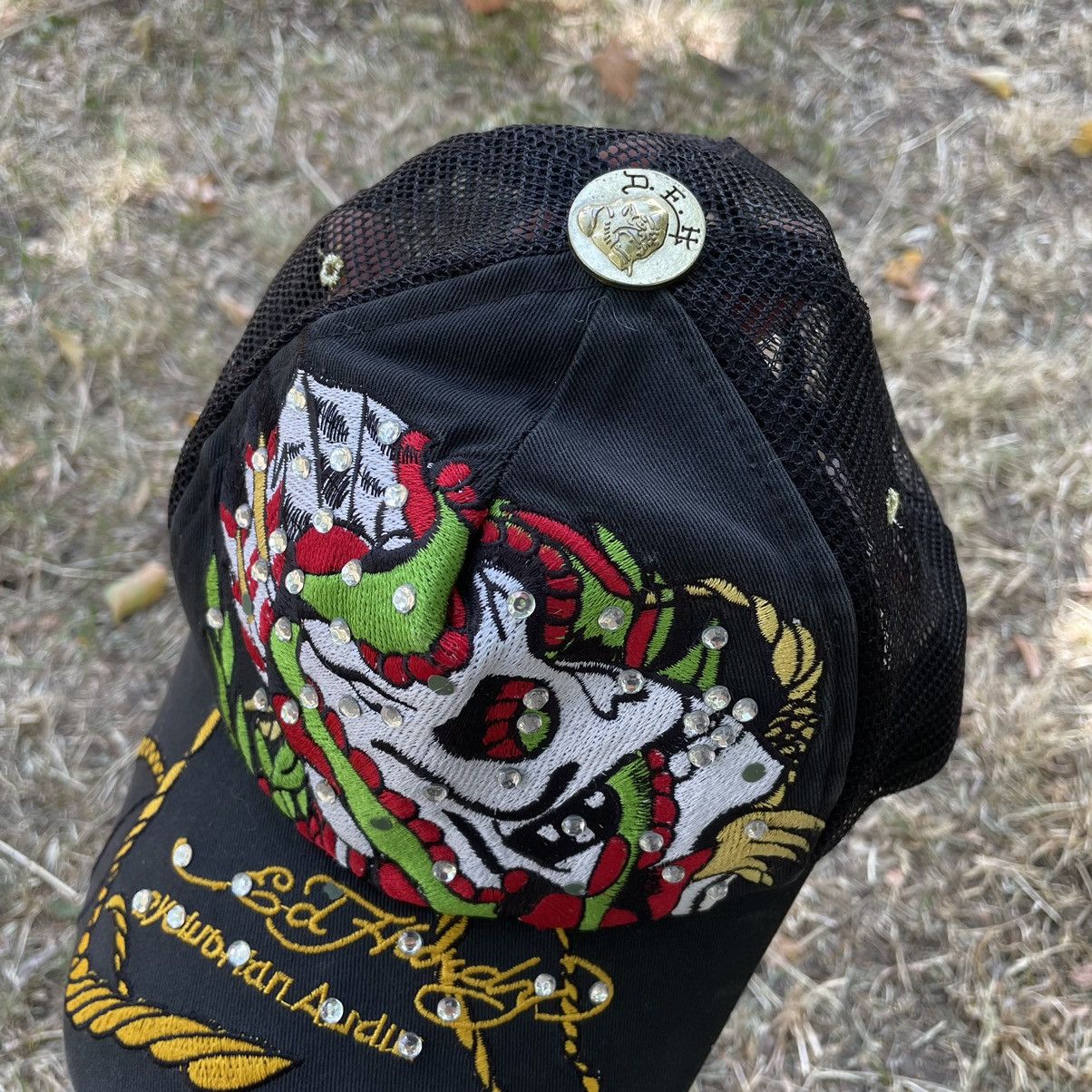 Vintage Vintage Y2K Ed Hardy Skull Graphic Snapback Hat Streetwear O Size ONE SIZE - 7 Thumbnail
