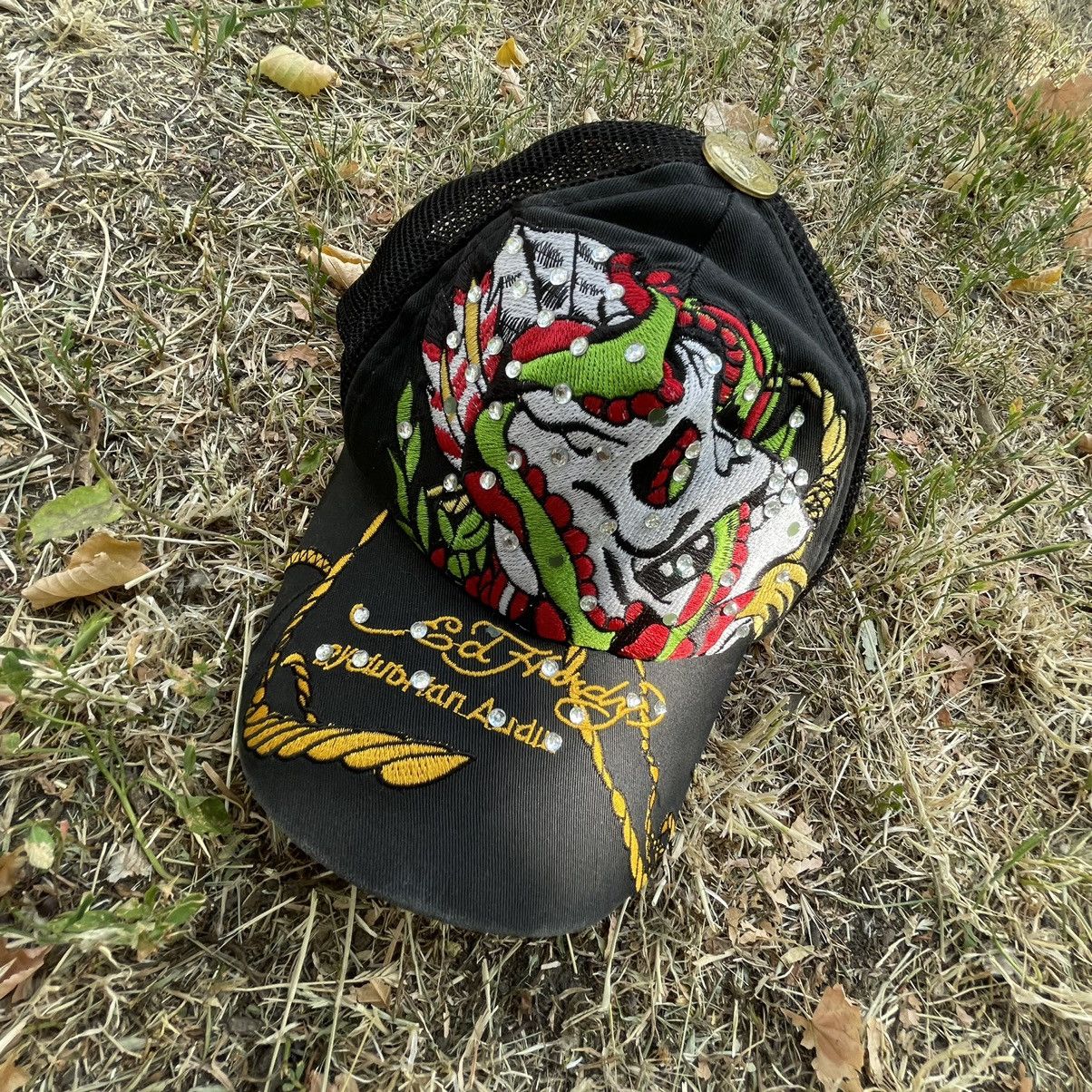 Vintage Vintage Y2K Ed Hardy Skull Graphic Snapback Hat Streetwear O Size ONE SIZE - 1 Thumbnail