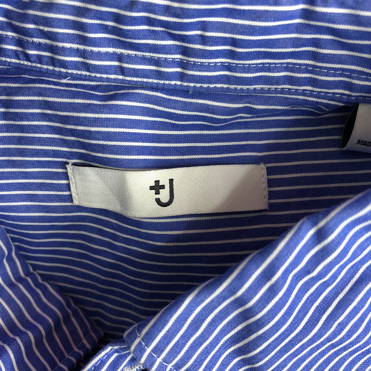 Jil Sander × Uniqlo Designer UNIQLO X JIL SANDER Cut And Sew Stripe Shirt Size US M / EU 48-50 / 2 - 3 Thumbnail