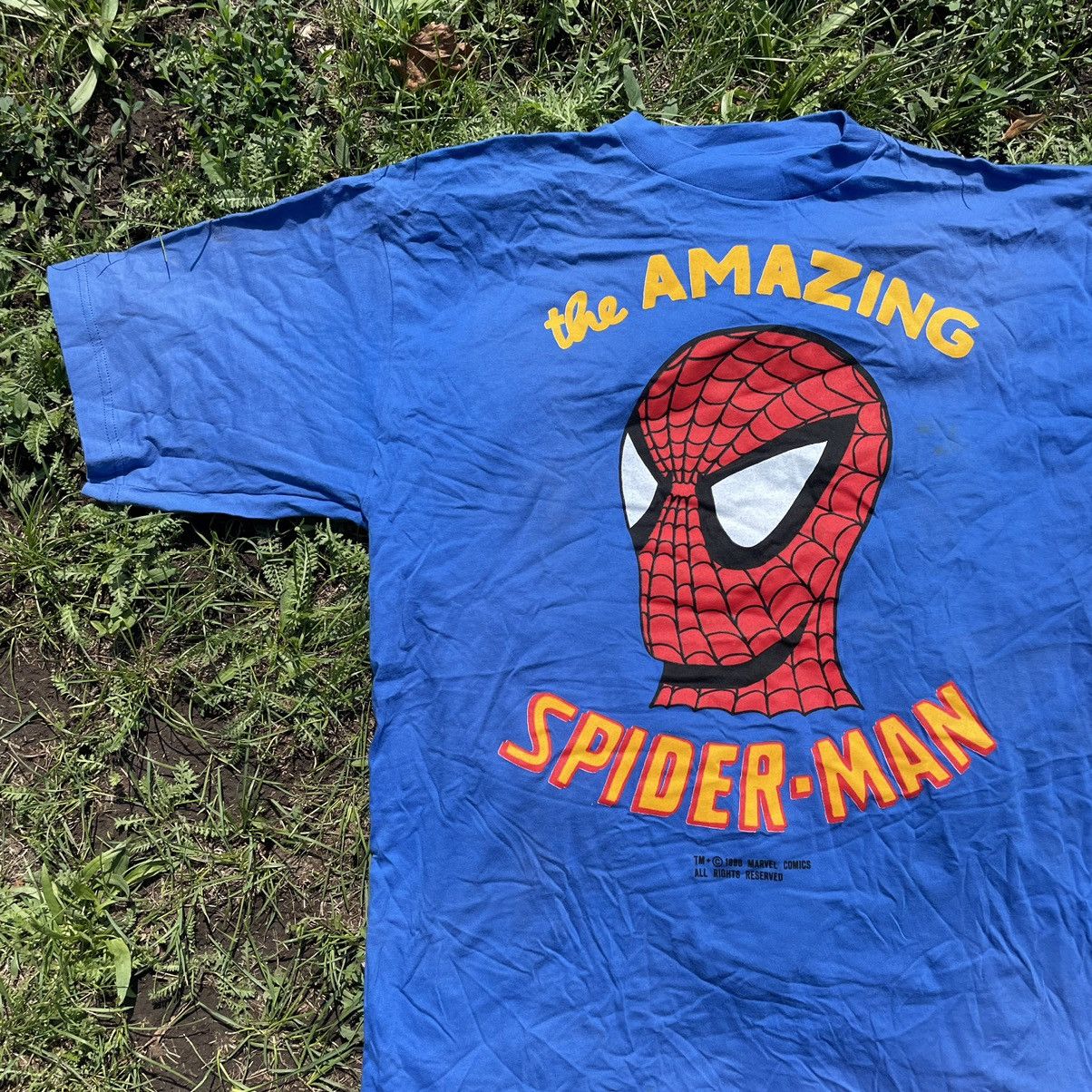 Cartoon Network Vintage 90s The Amazing Spider Man Tee Face Humor Print Band Size US XL / EU 56 / 4 - 3 Thumbnail