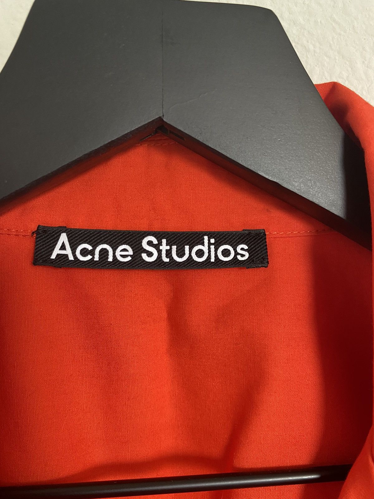 Acne Studios Acne Studios Button Down Shirt Logo Patch Orange Neon Size US L / EU 52-54 / 3 - 2 Thumbnail