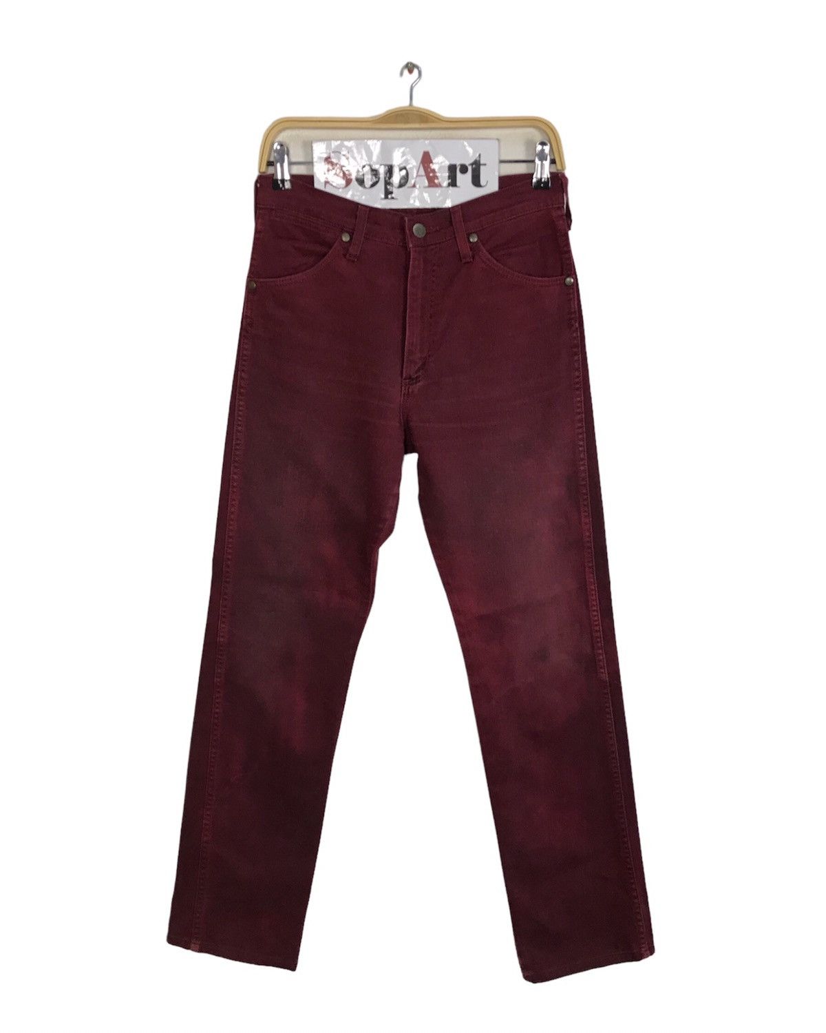 Japanese Brand × Vintage × Wrangler Vintage Wrangler Western Distressed Faded Colour Style Size US 29 - 1 Thumbnail