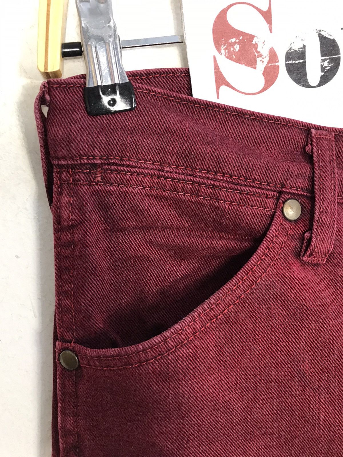 Japanese Brand × Vintage × Wrangler Vintage Wrangler Western Distressed Faded Colour Style Size US 29 - 8 Thumbnail