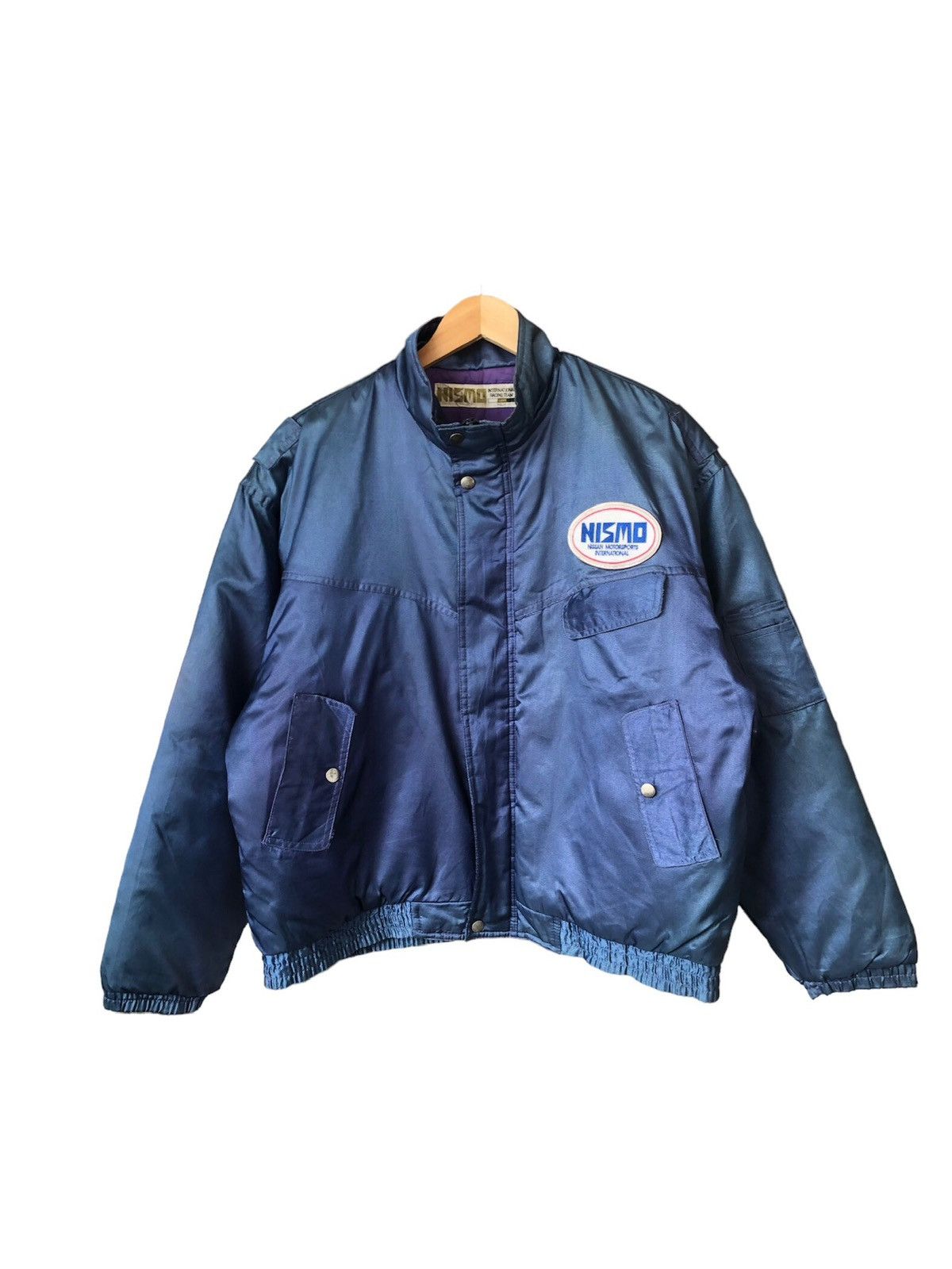 Japanese Brand Vintage 90s Nismo Nissan Motorsport Racing Team Faded Bomber Size US L / EU 52-54 / 3 - 3 Thumbnail