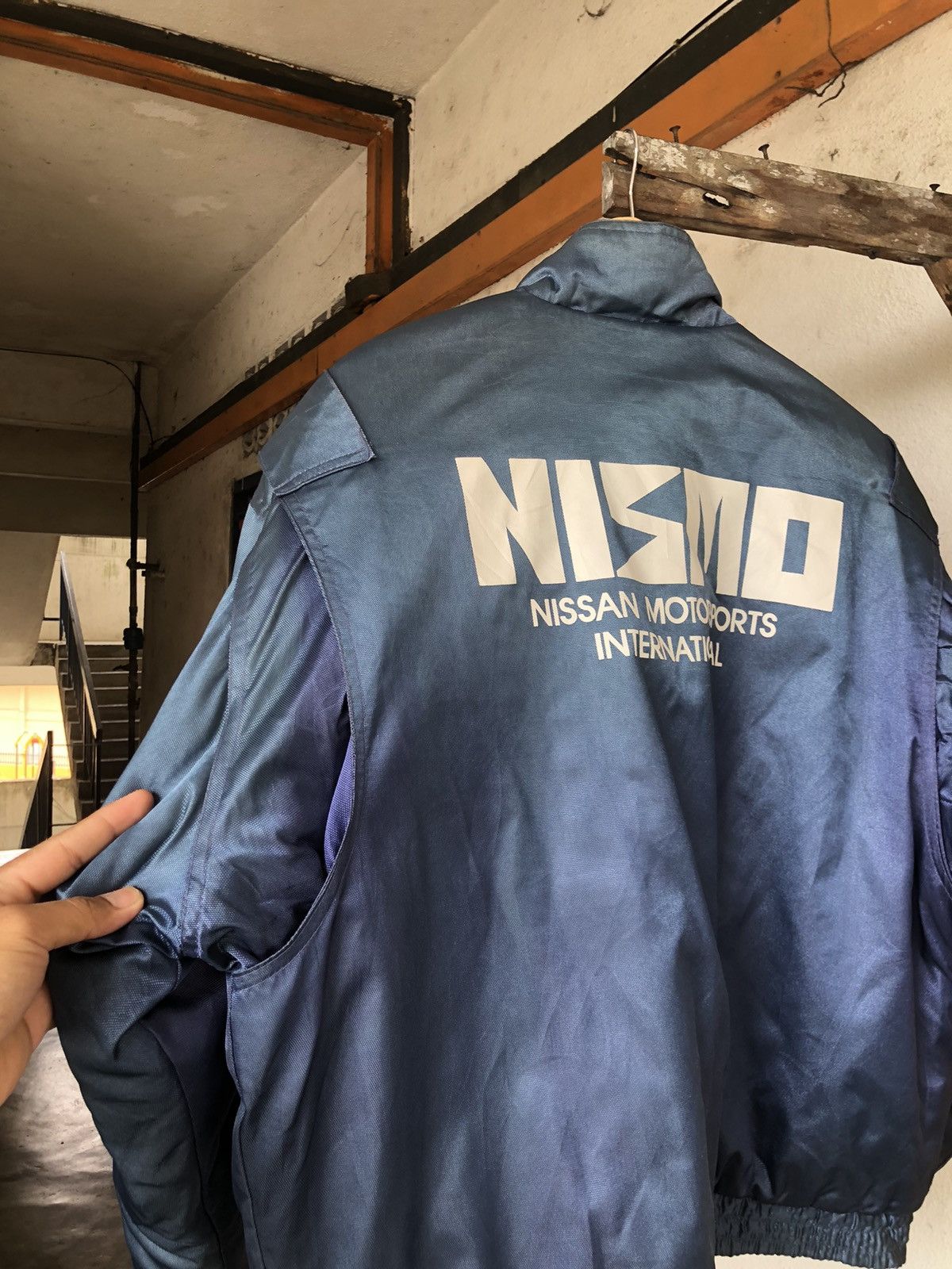 Japanese Brand Vintage 90s Nismo Nissan Motorsport Racing Team Faded Bomber Size US L / EU 52-54 / 3 - 16 Thumbnail