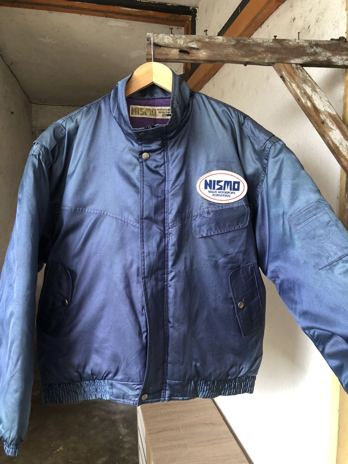 Japanese Brand Vintage 90s Nismo Nissan Motorsport Racing Team Faded Bomber Size US L / EU 52-54 / 3 - 15 Thumbnail