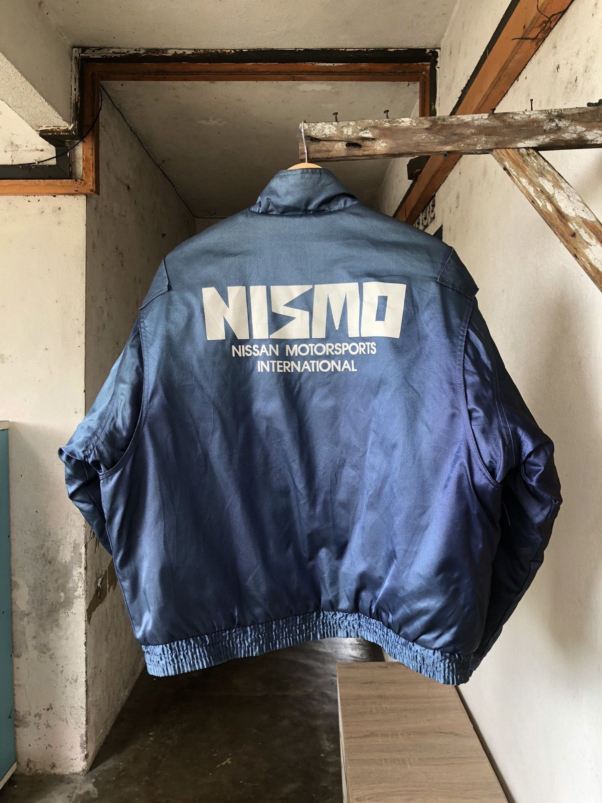 Japanese Brand Vintage 90s Nismo Nissan Motorsport Racing Team Faded Bomber Size US L / EU 52-54 / 3 - 18 Thumbnail