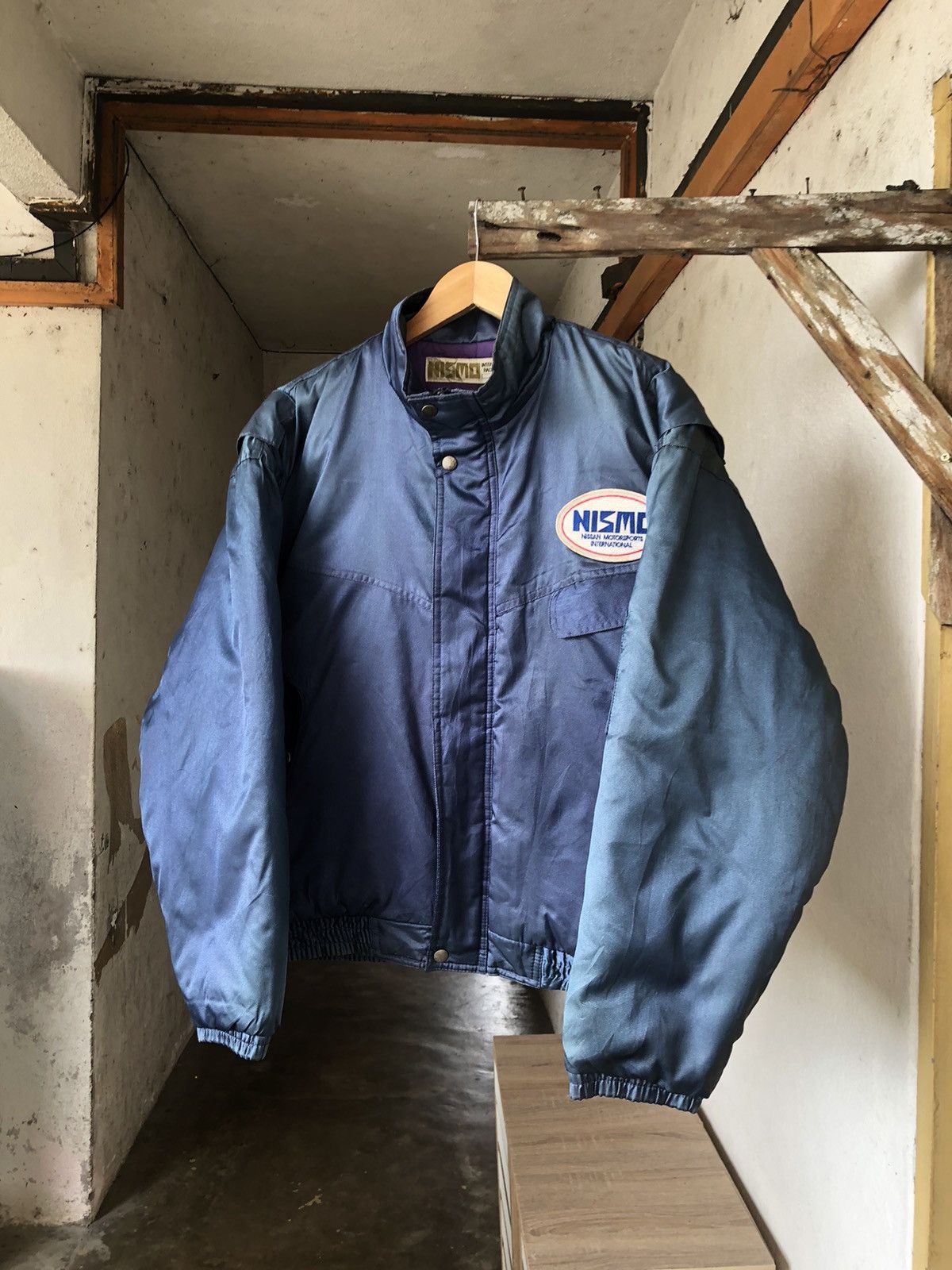 Japanese Brand Vintage 90s Nismo Nissan Motorsport Racing Team Faded Bomber Size US L / EU 52-54 / 3 - 6 Thumbnail