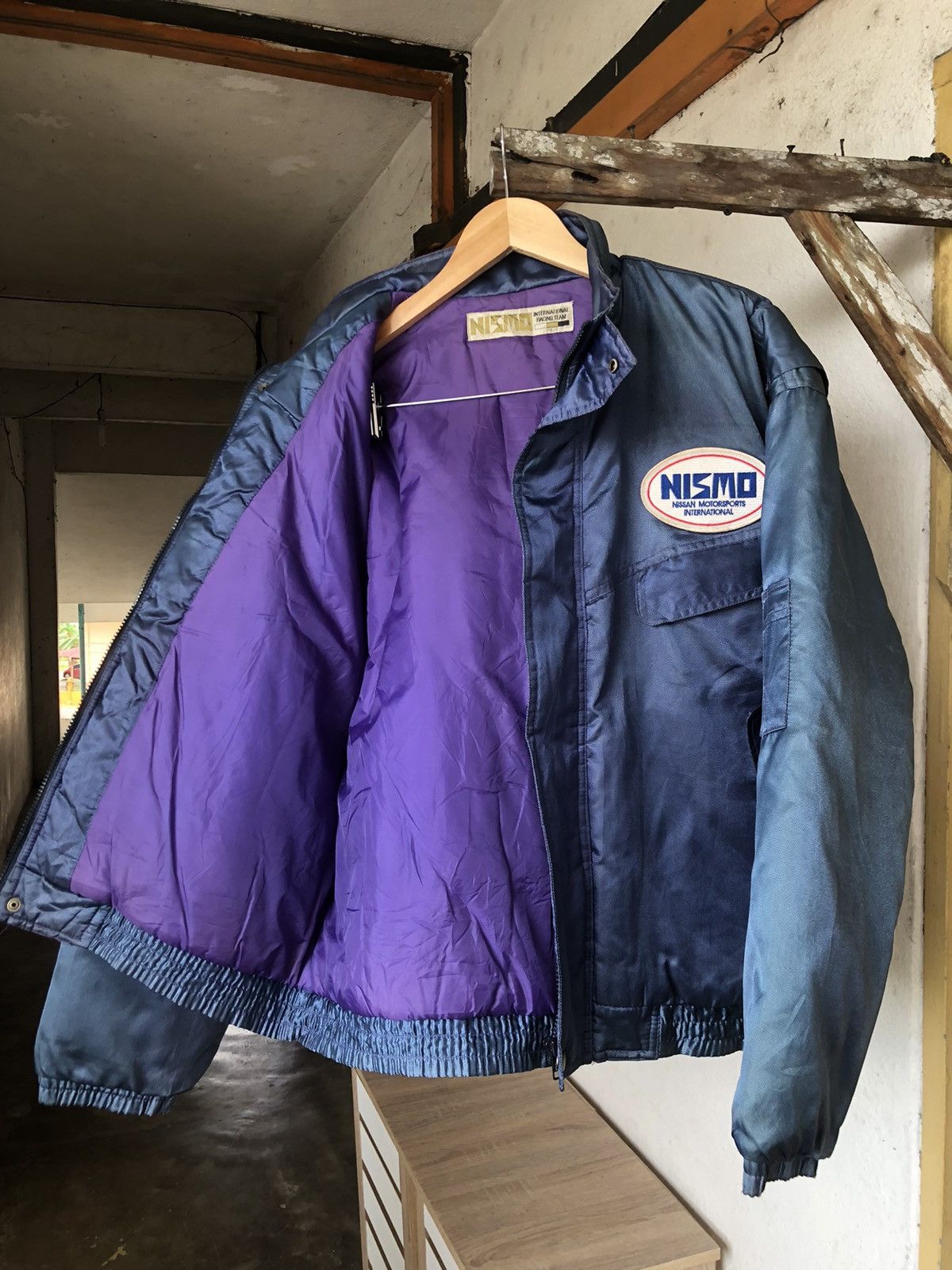 Japanese Brand Vintage 90s Nismo Nissan Motorsport Racing Team Faded Bomber Size US L / EU 52-54 / 3 - 20 Thumbnail