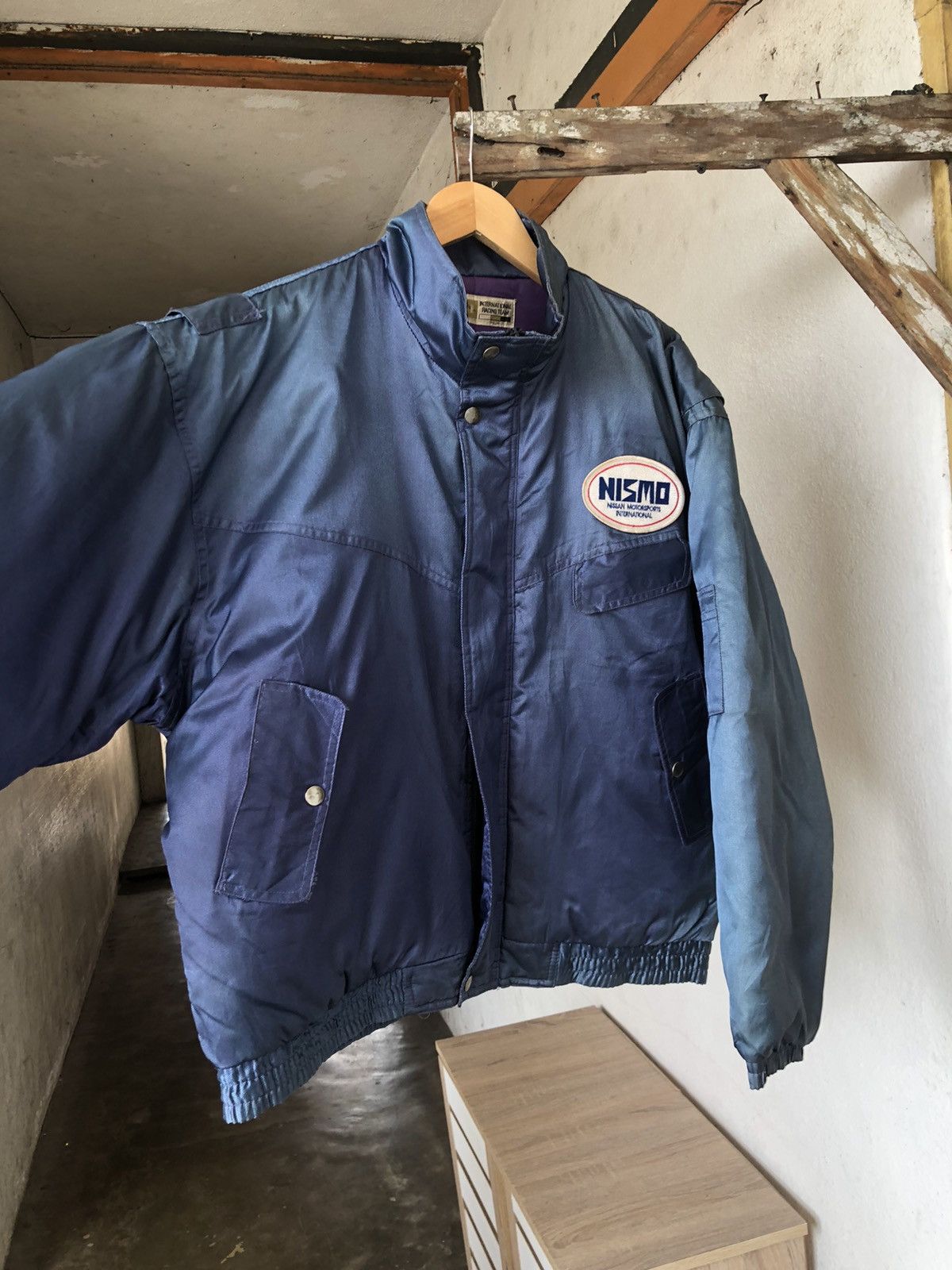 Japanese Brand Vintage 90s Nismo Nissan Motorsport Racing Team Faded Bomber Size US L / EU 52-54 / 3 - 8 Thumbnail