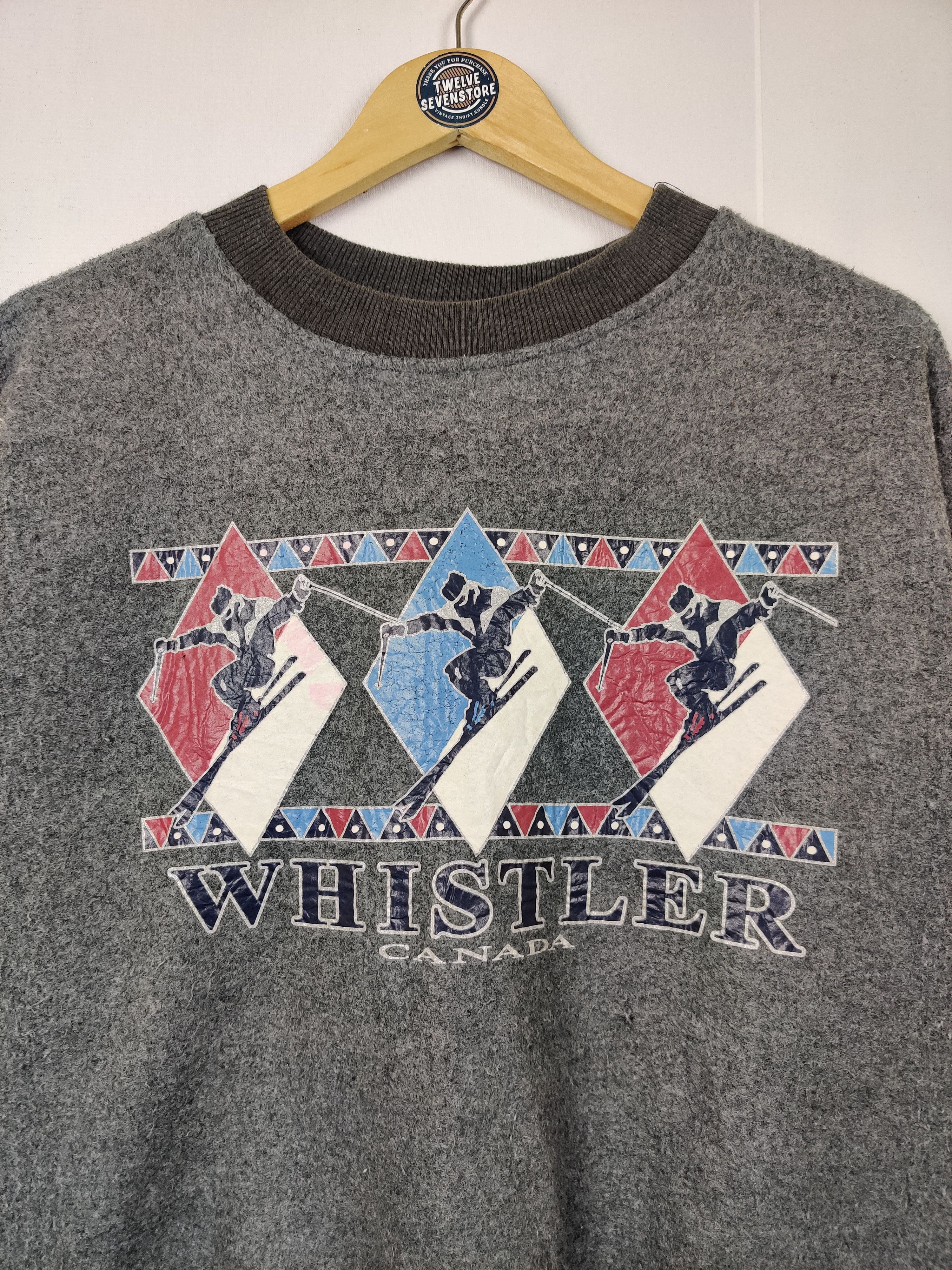Vintage Vintage 90s Whistler Canada Crewneck Sweatshirt Size US M / EU 48-50 / 2 - 4 Thumbnail