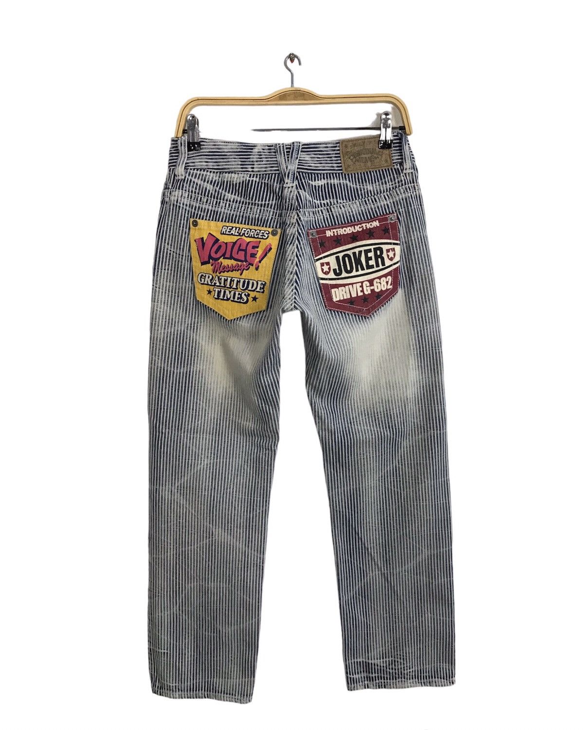 Japanese Brand × Vintage The Vintage Standard Design Striped Distressed Jeans Size US 29 - 2 Thumbnail