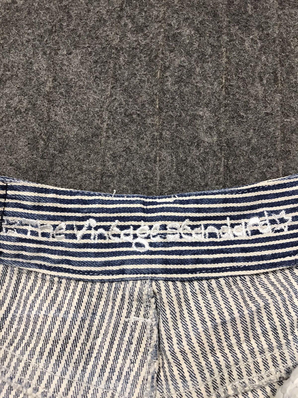 Japanese Brand × Vintage The Vintage Standard Design Striped Distressed Jeans Size US 29 - 16 Thumbnail