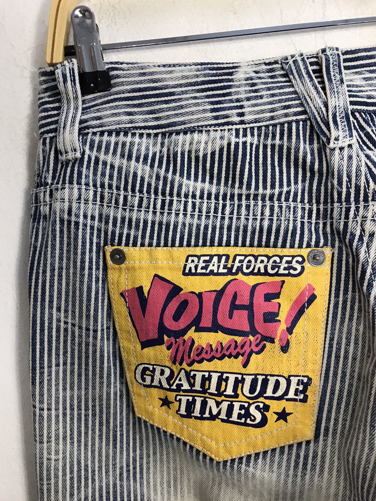 Japanese Brand × Vintage The Vintage Standard Design Striped Distressed Jeans Size US 29 - 14 Thumbnail